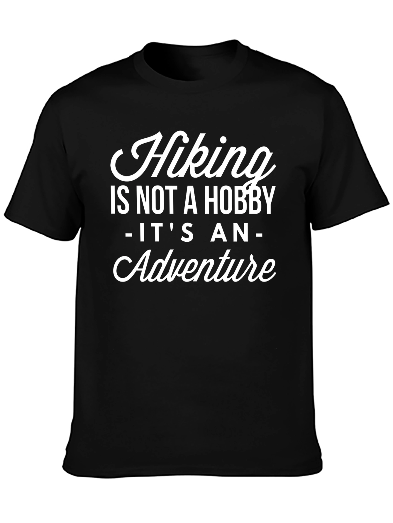 Black Hiking Adventure Black Graphic Tee view 3