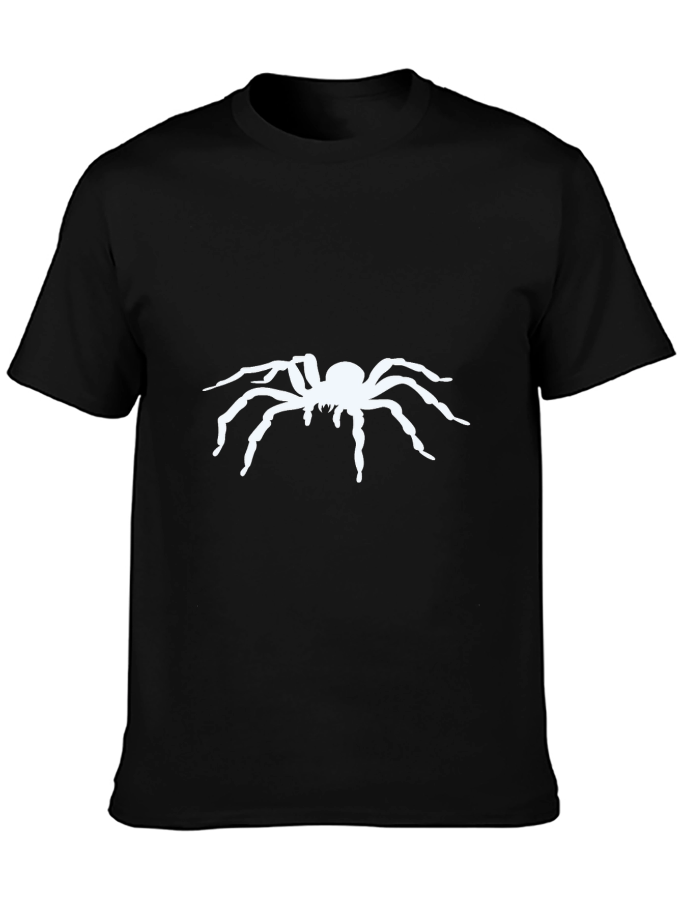 Black Spider Graphic Black T-Shirt for Men view 3