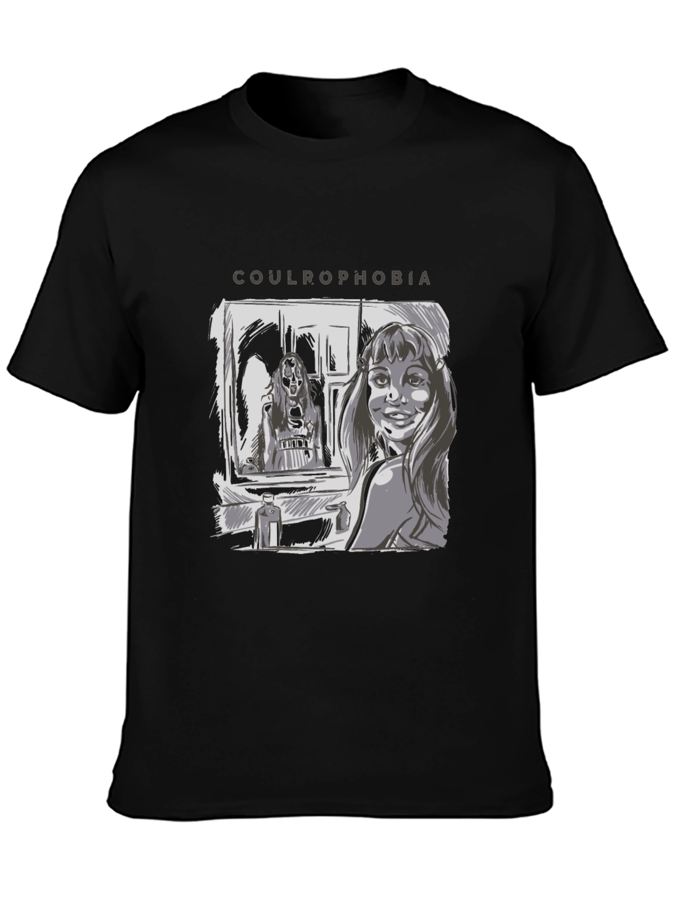 Black Coulrophobia Horror T-Shirt view 3