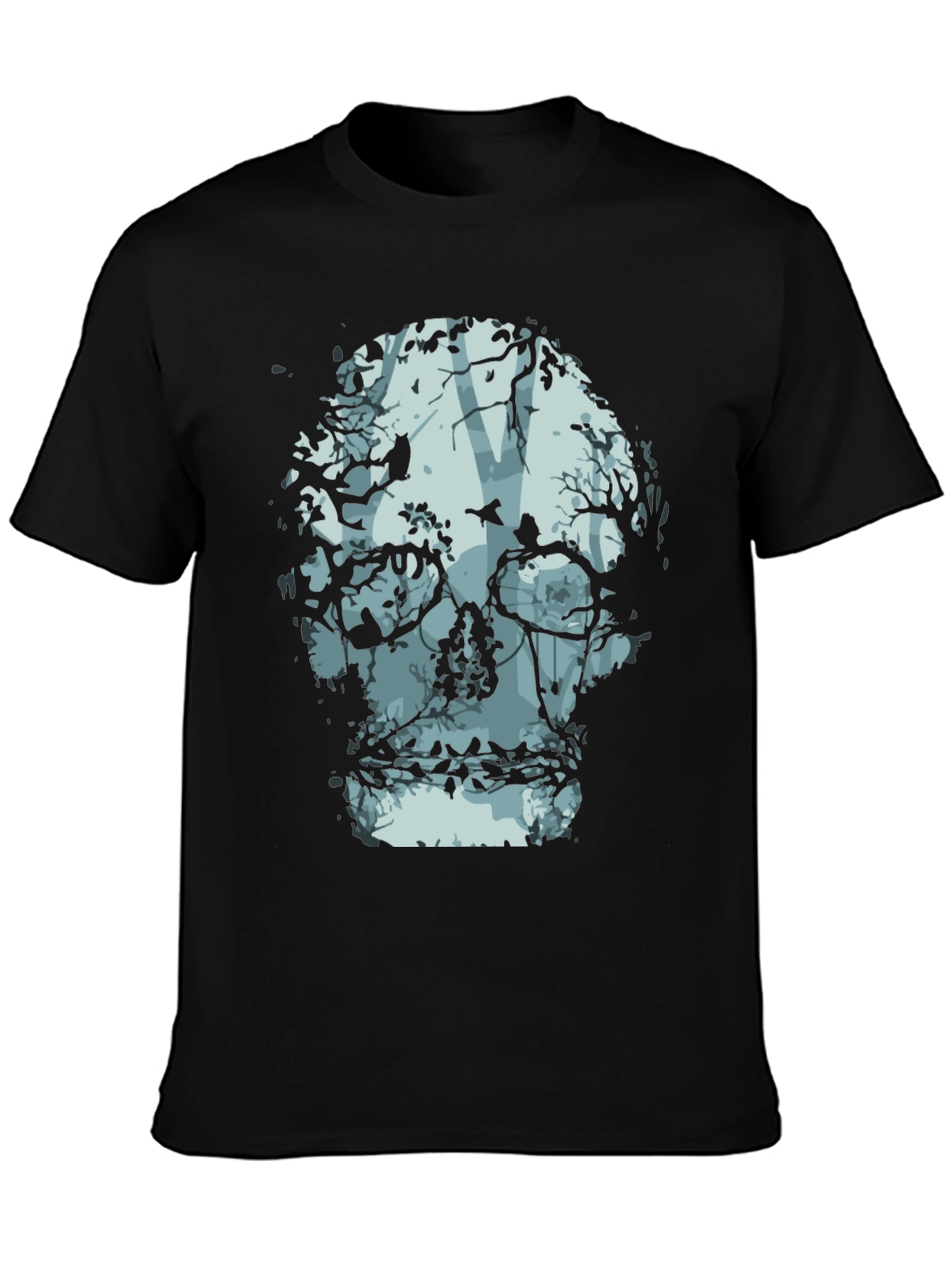 Black Skull Tree Graphic Tee - Nature Inspired Fashion view 3