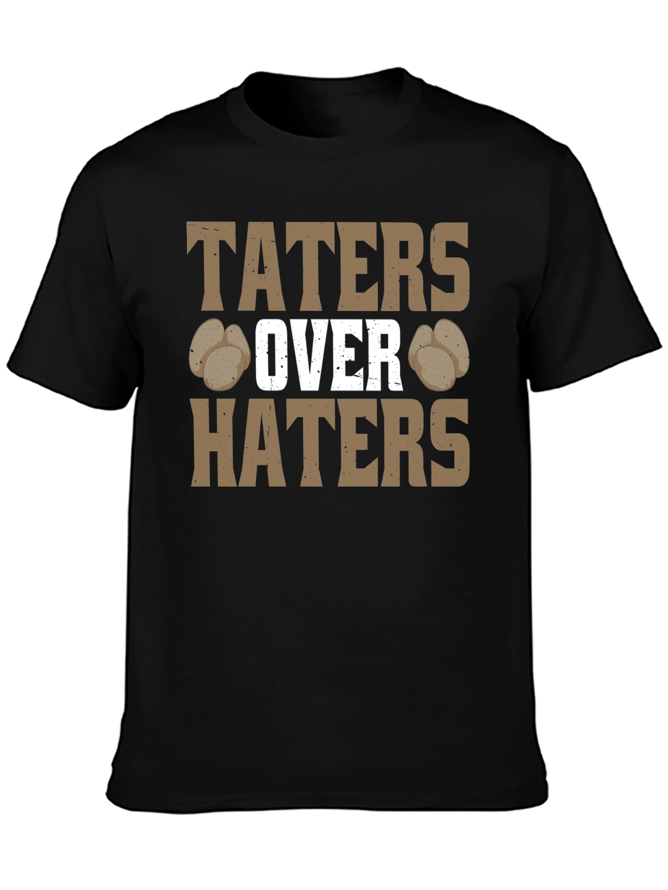 Black Taters Over Haters Graphic Tee view 3