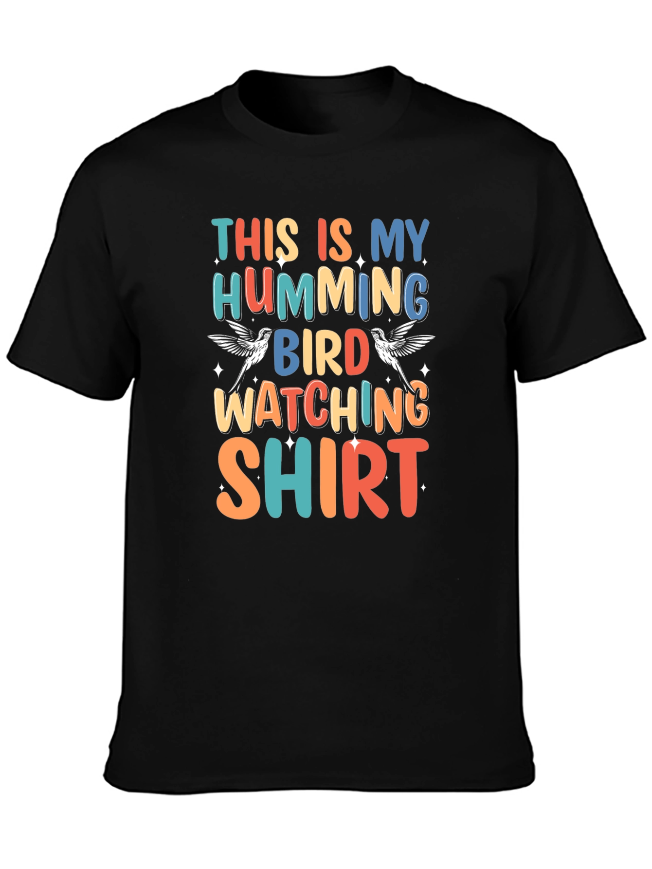 Black Hummingbird Watching Shirt - Unisex Graphic Tee view 3