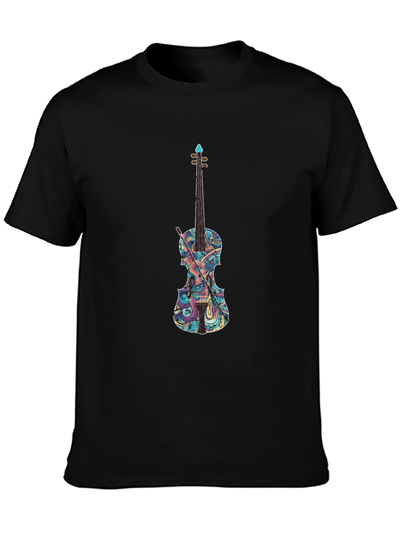 Black Violin Graphic Black T-Shirt - Music Lover Tee view 3