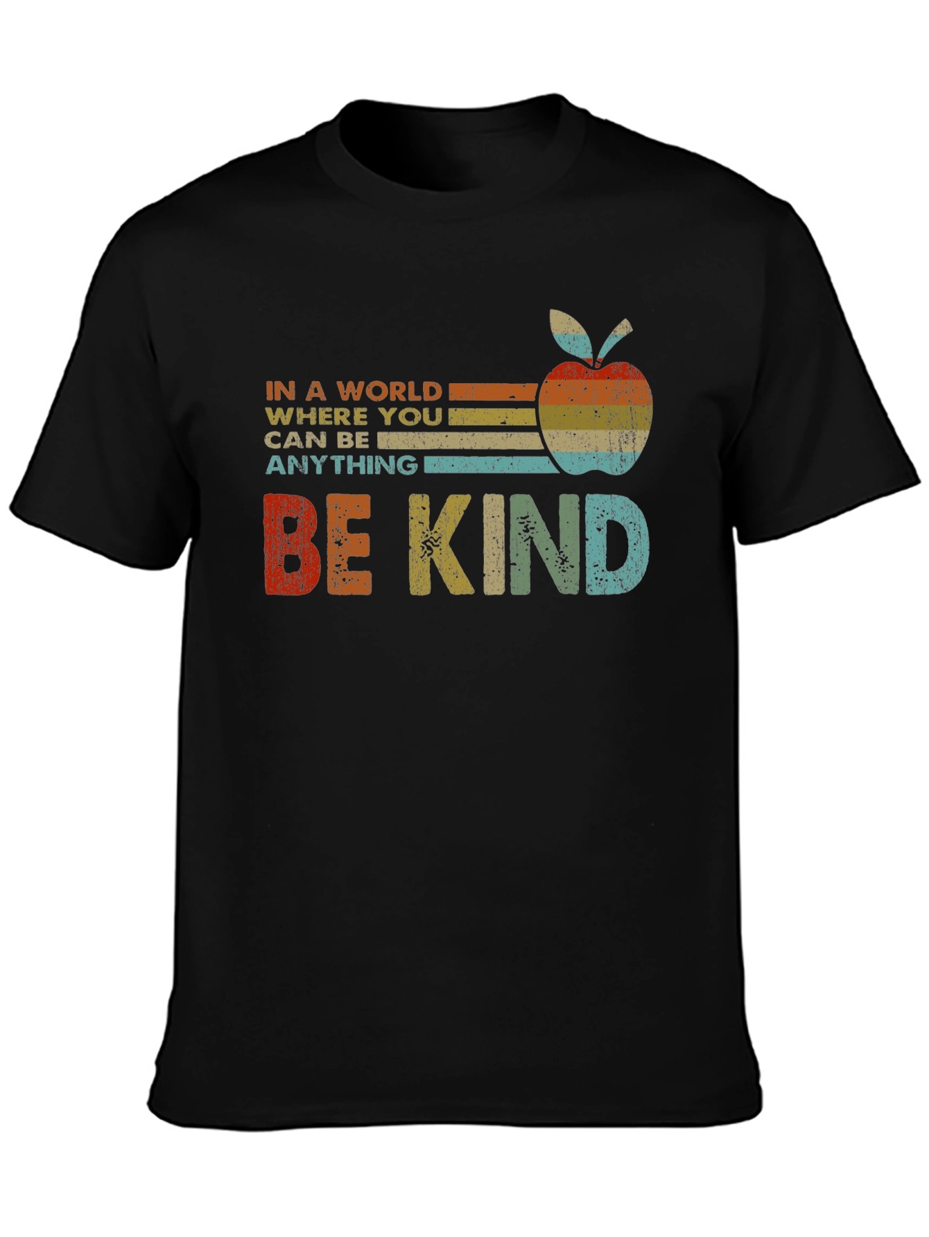 Black Be Kind Apple Graphic Tee view 3