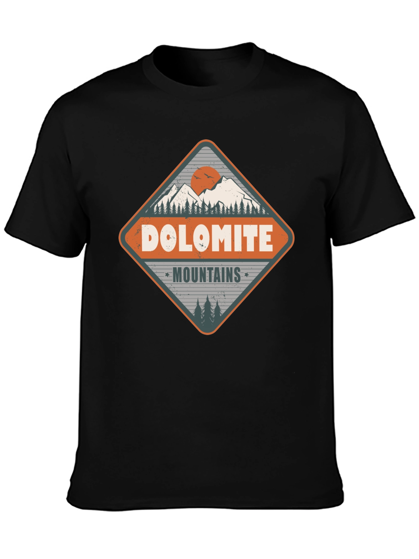 Black Dolomite Mountains Graphic Tee - Adventure Awaits view 3