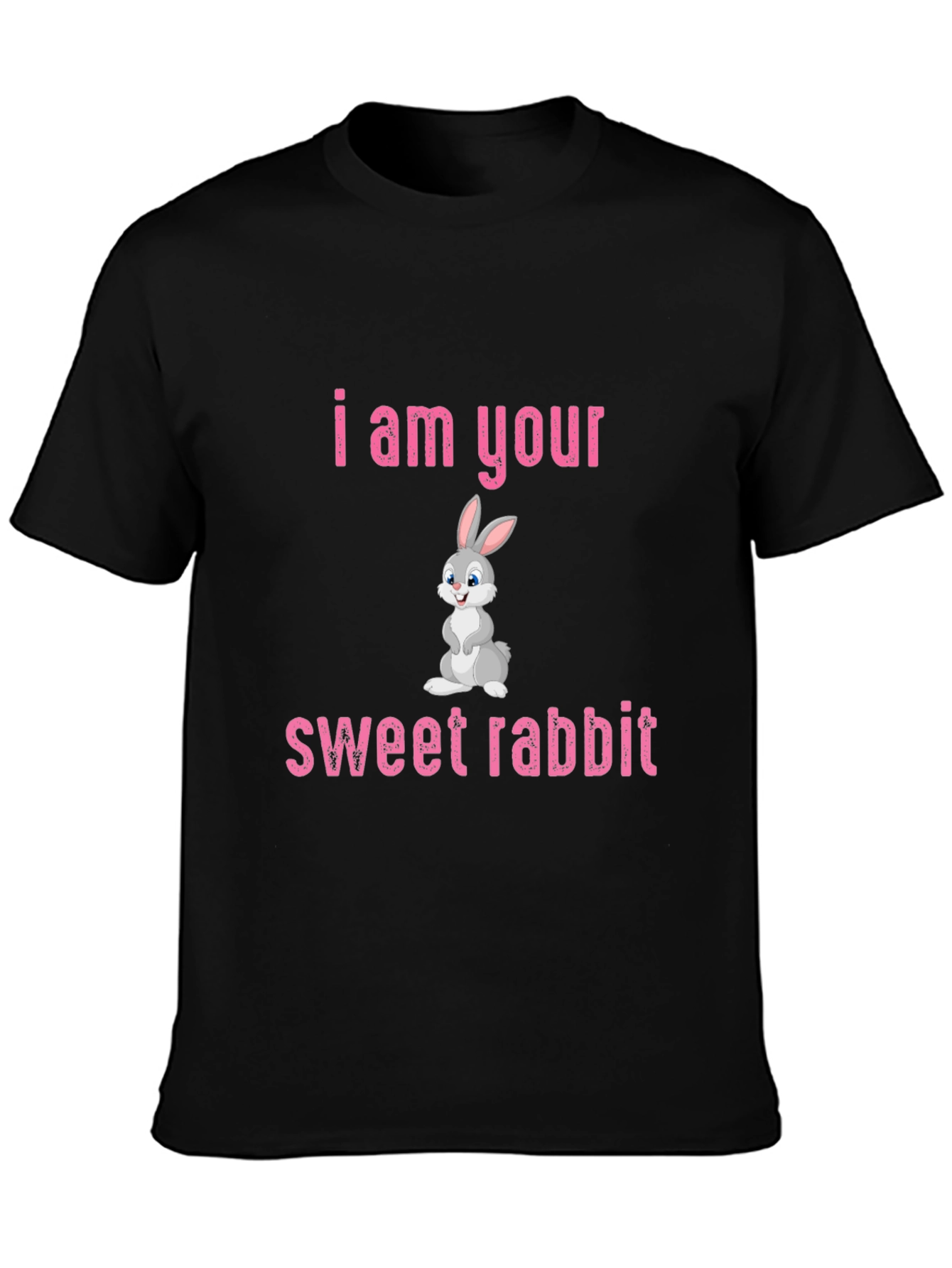 Black I am Your Sweet Rabbit Graphic T-Shirt view 3