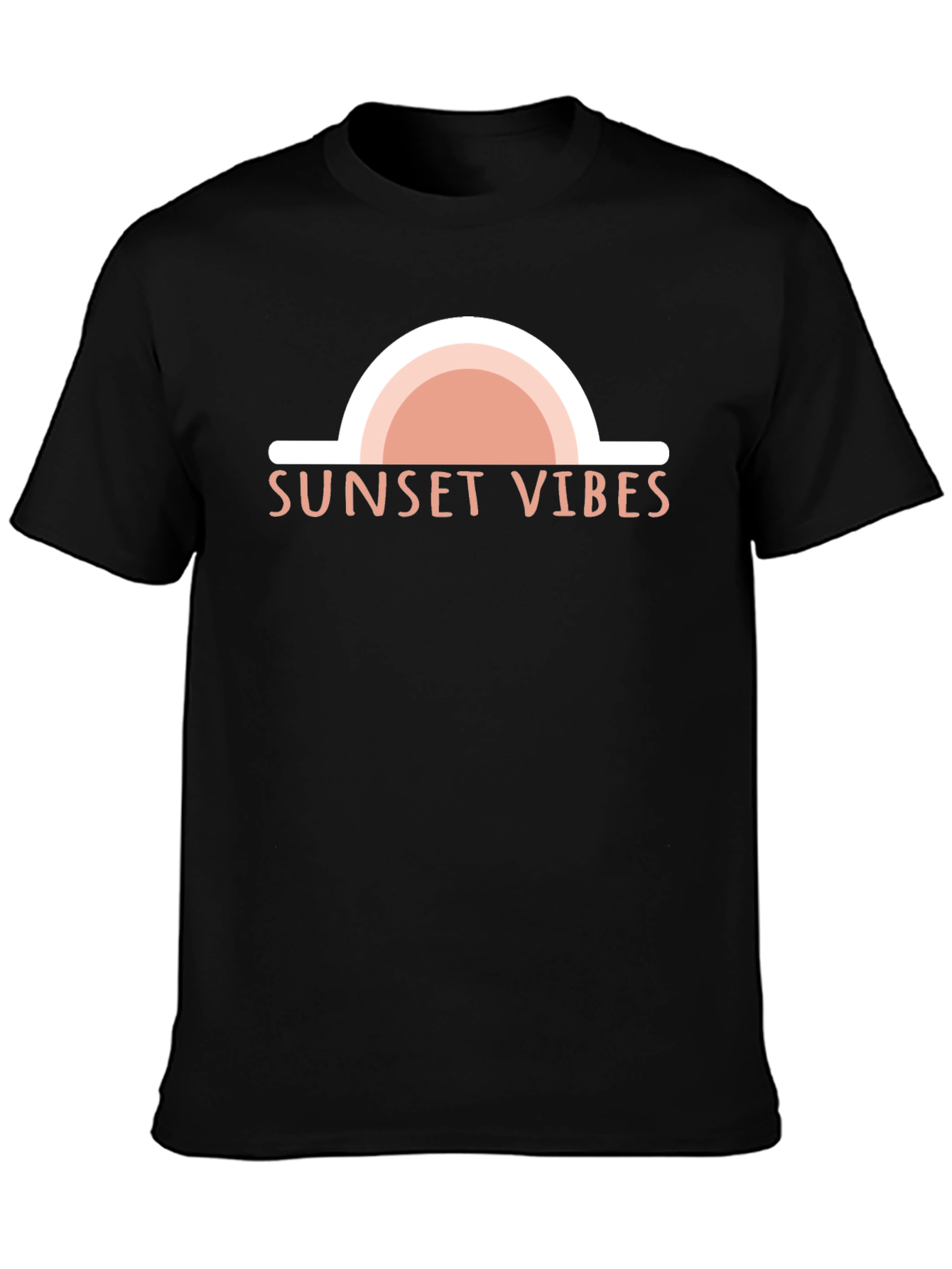 Black Sunset Vibes Graphic T-Shirt - Unisex view 3