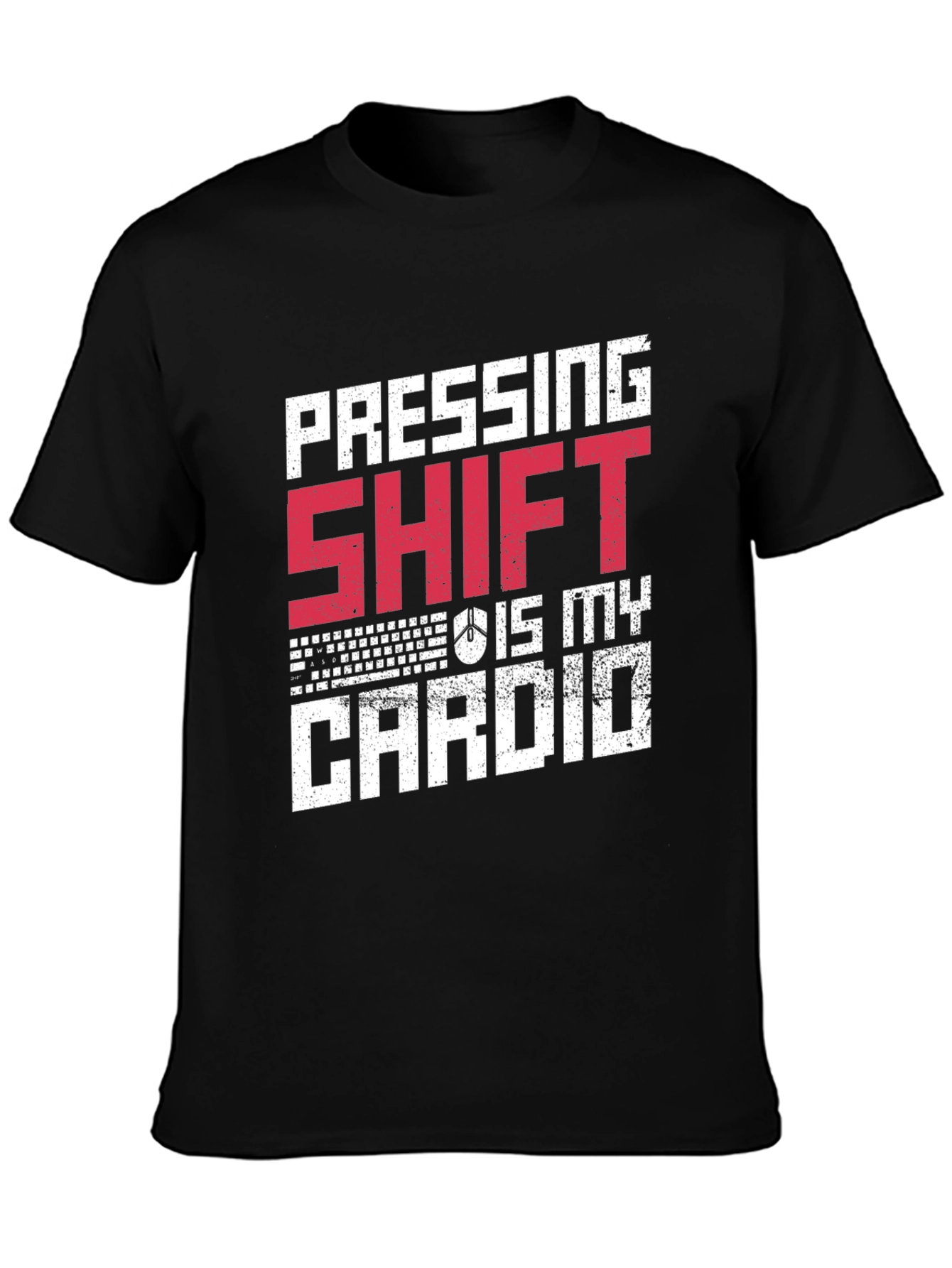 Black Pressing Shift is My Cardio Black T-Shirt view 3