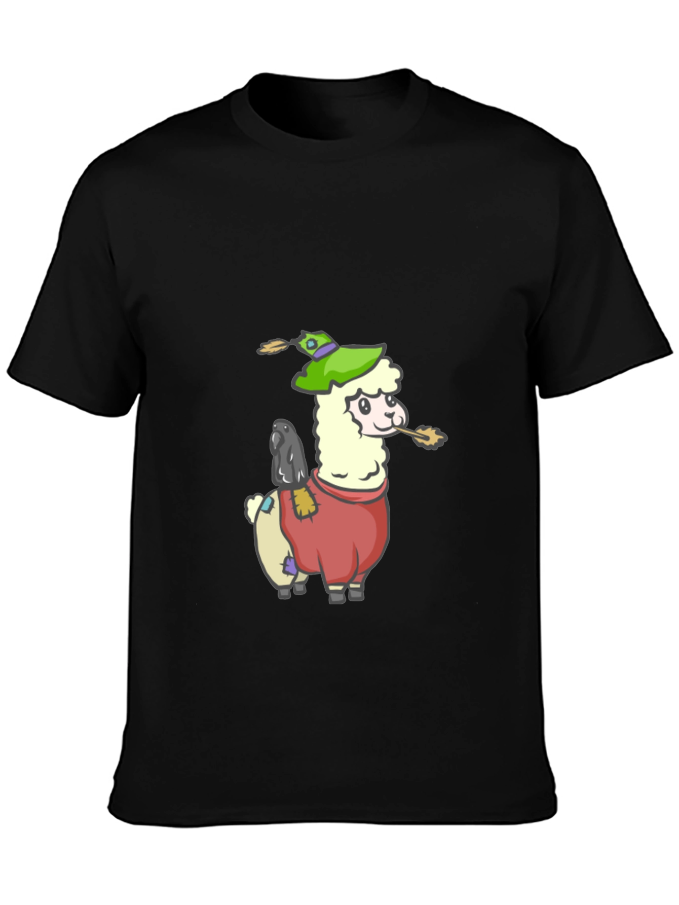 Black Llama Scarecrow Graphic Tee view 3