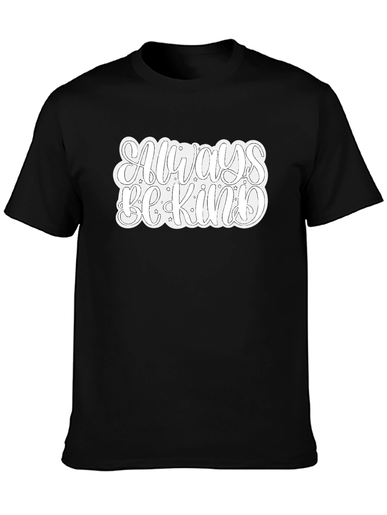 Black Always Be Kind Graphic Tee - Black view 3