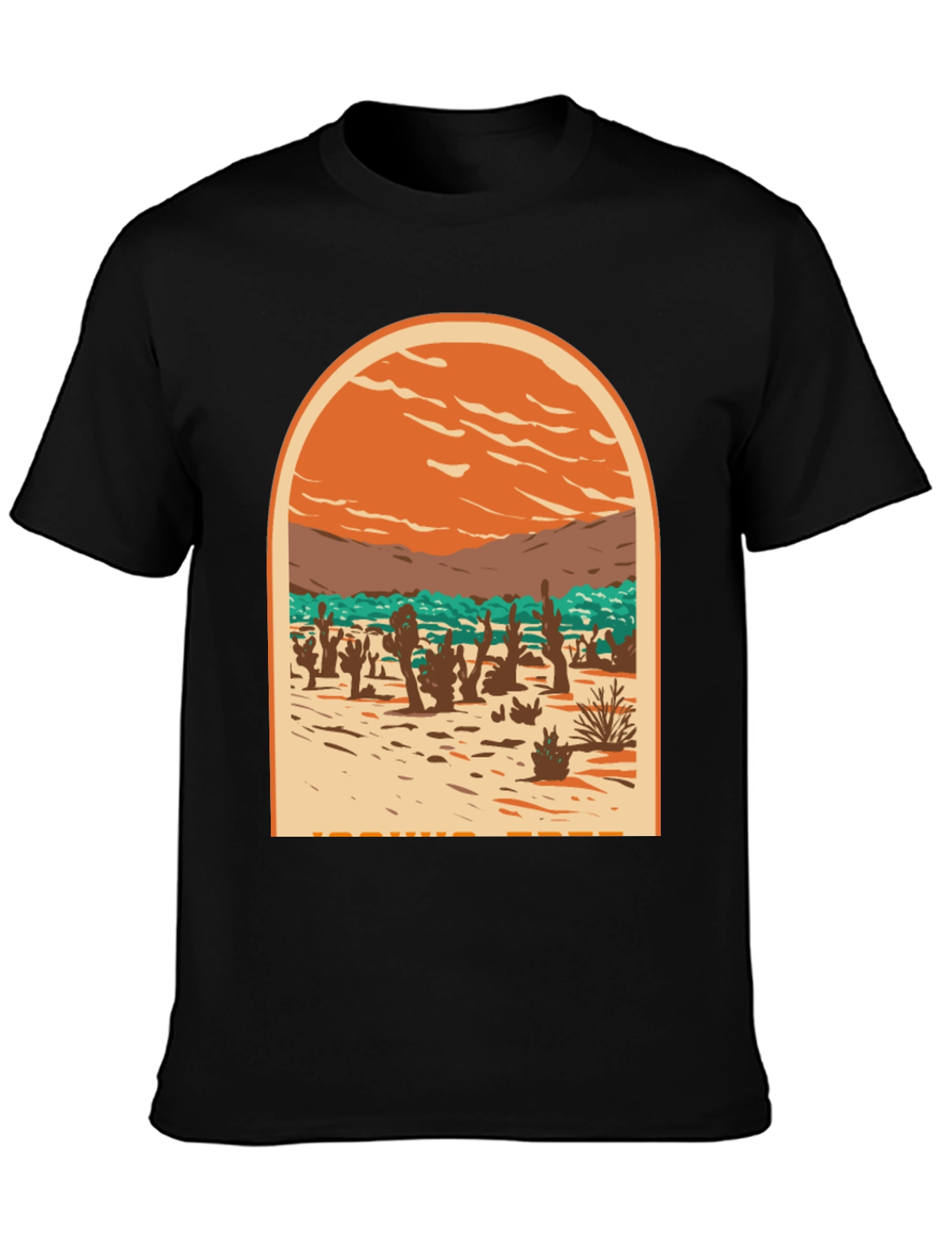 Black Desert Scene Graphic Tee - Black view 3