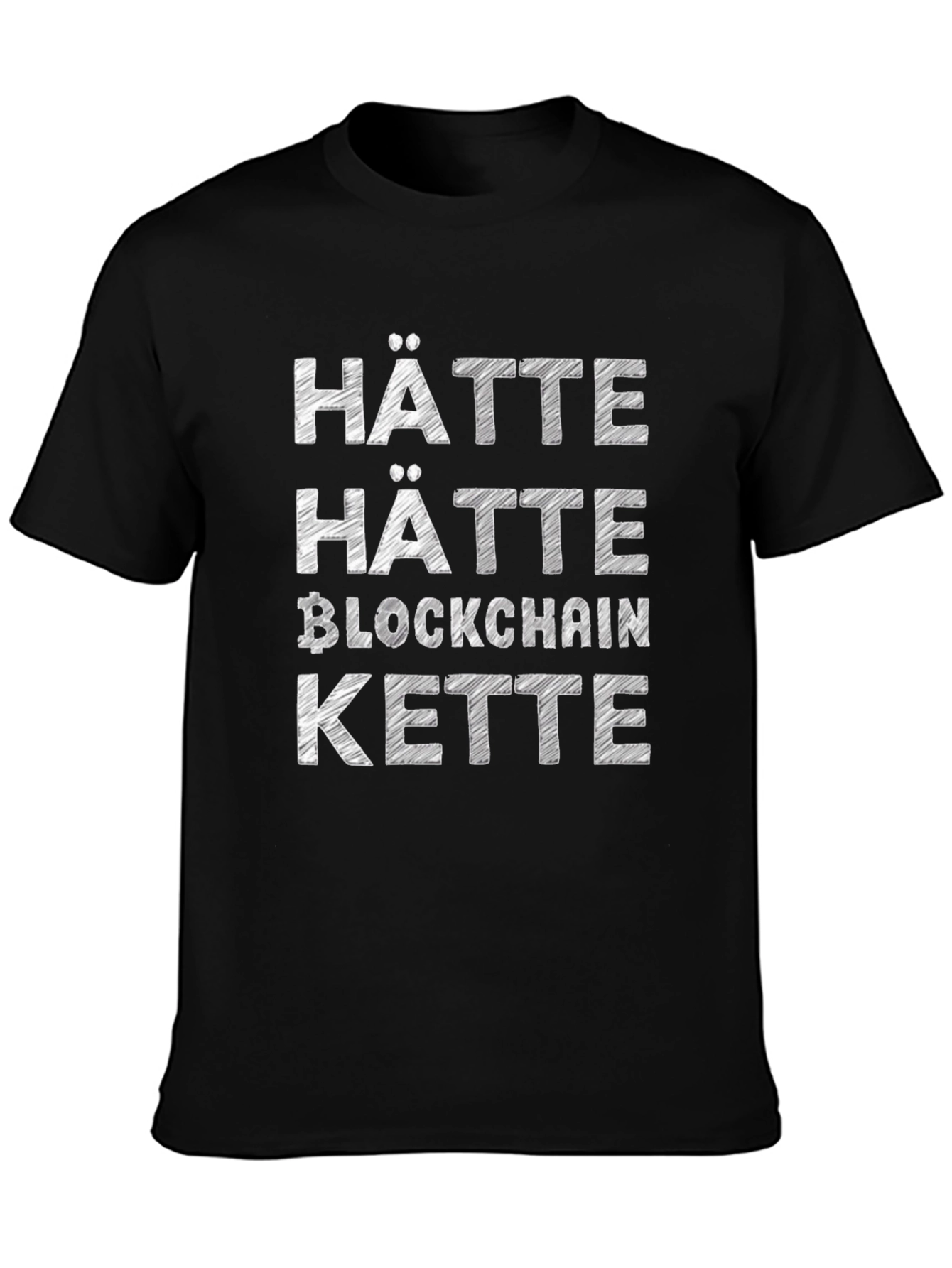 Black Hätte Hätte Blockchain Kette T-Shirt view 3