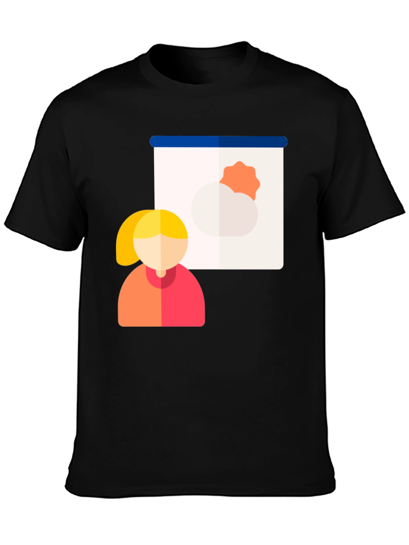 Black Weather Presenter Graphic T-Shirt view 3