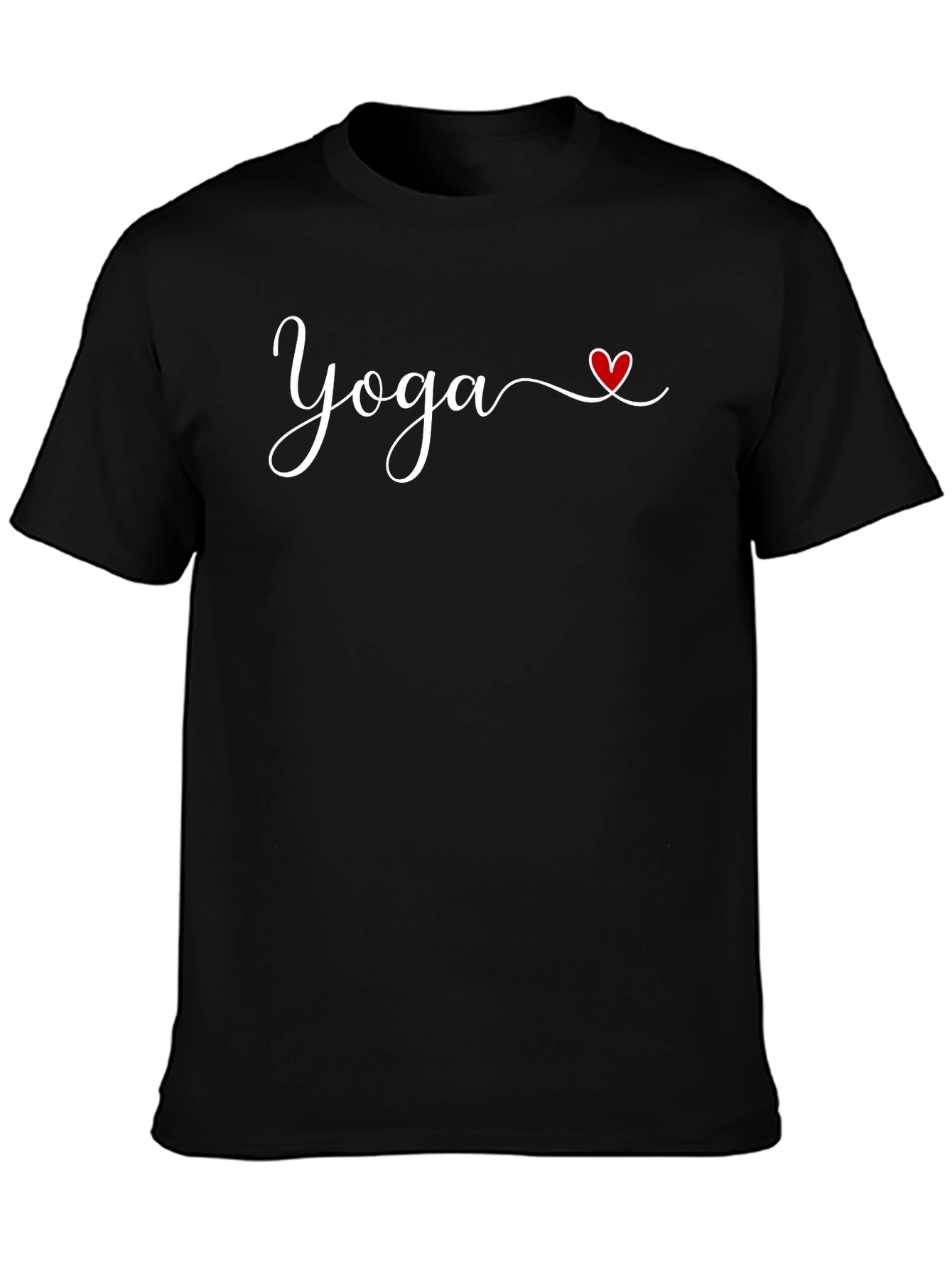 Black Yoga Heart Graphic Tee - Stylish & Comfortable view 3