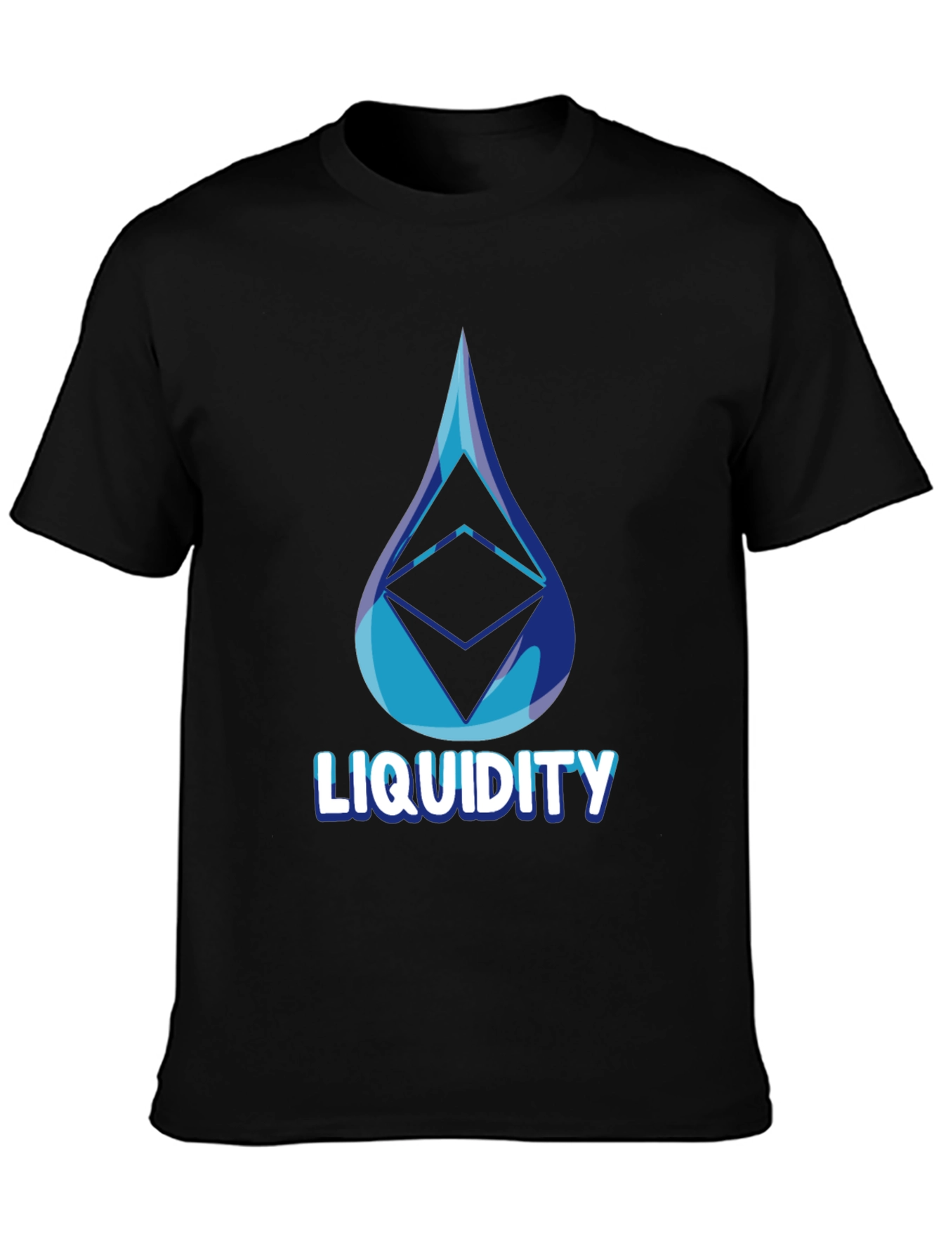 Black Liquidity Crypto Tee - Stylish Ethereum Design view 3