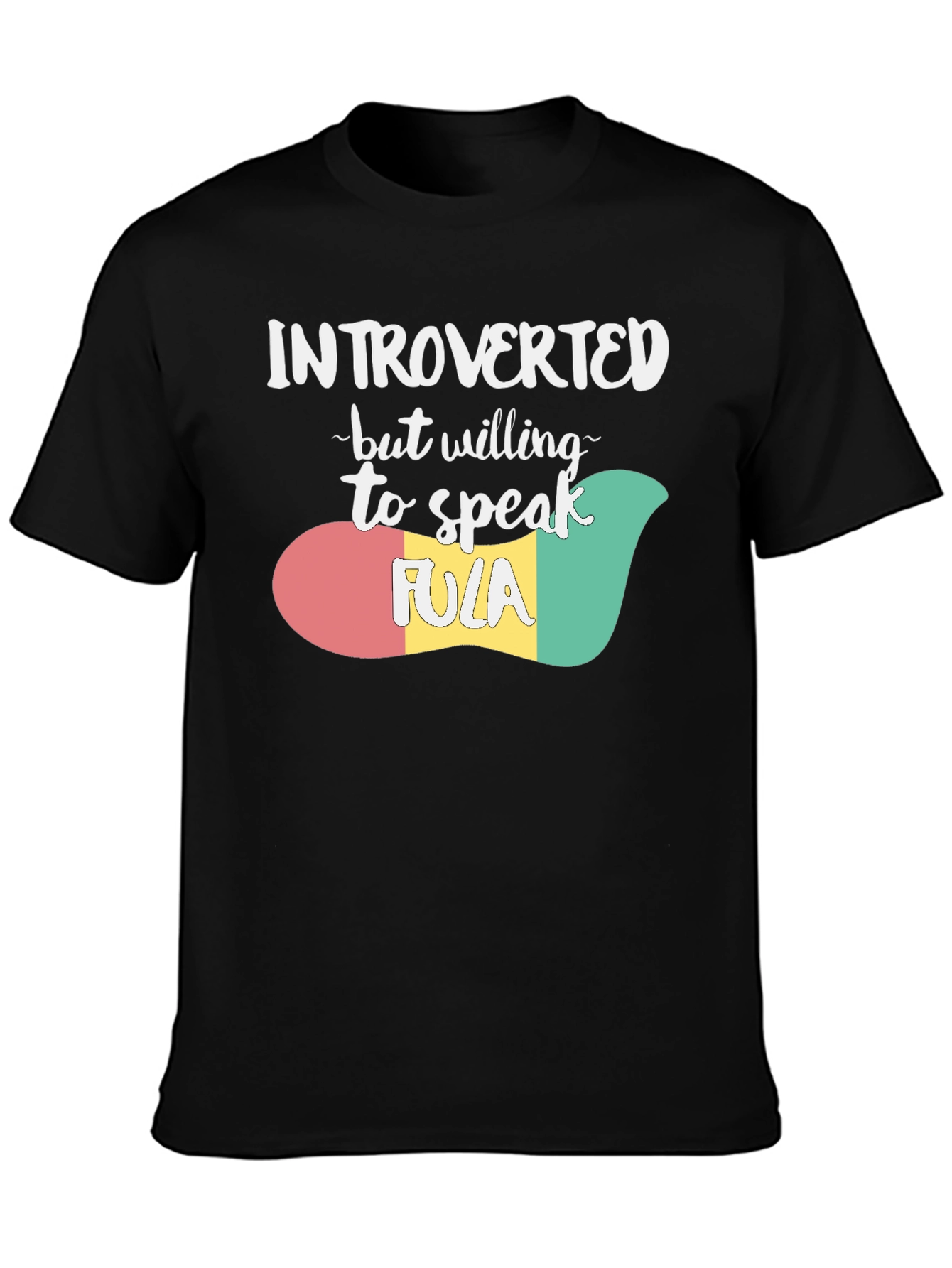 Black Introverted Fula T-Shirt view 3