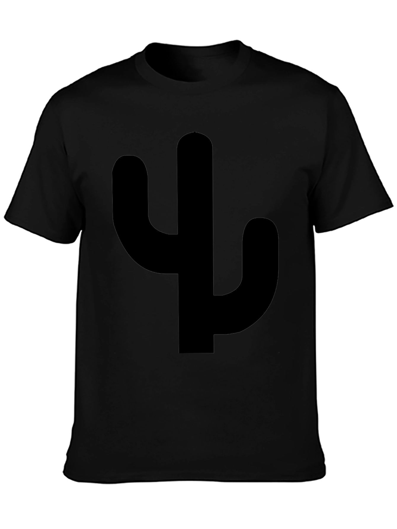 Black Cactus Silhouette Graphic Tee - Casual Style view 3