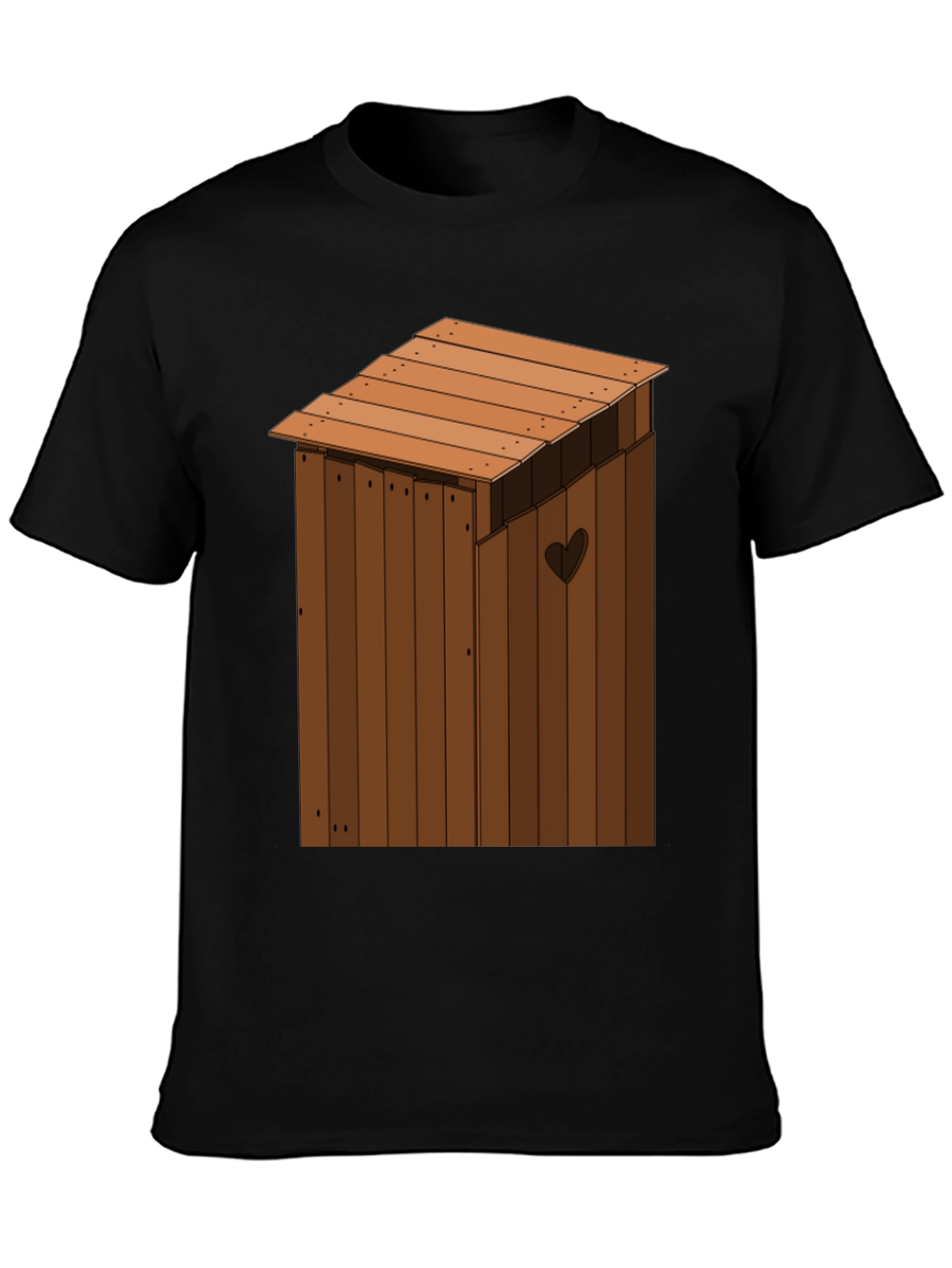 Black Outhouse Humor Novelty T-Shirt view 3