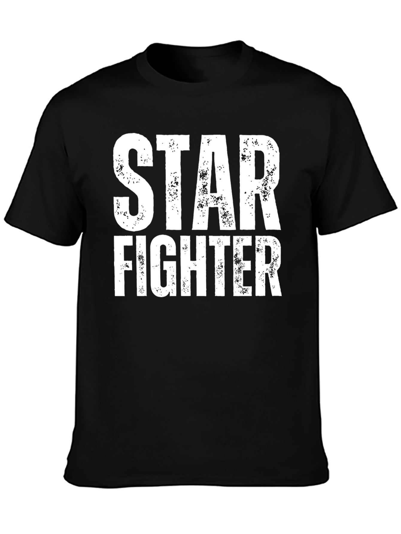 Black Star Fighter Graphic T-Shirt - Black Cotton Tee view 3