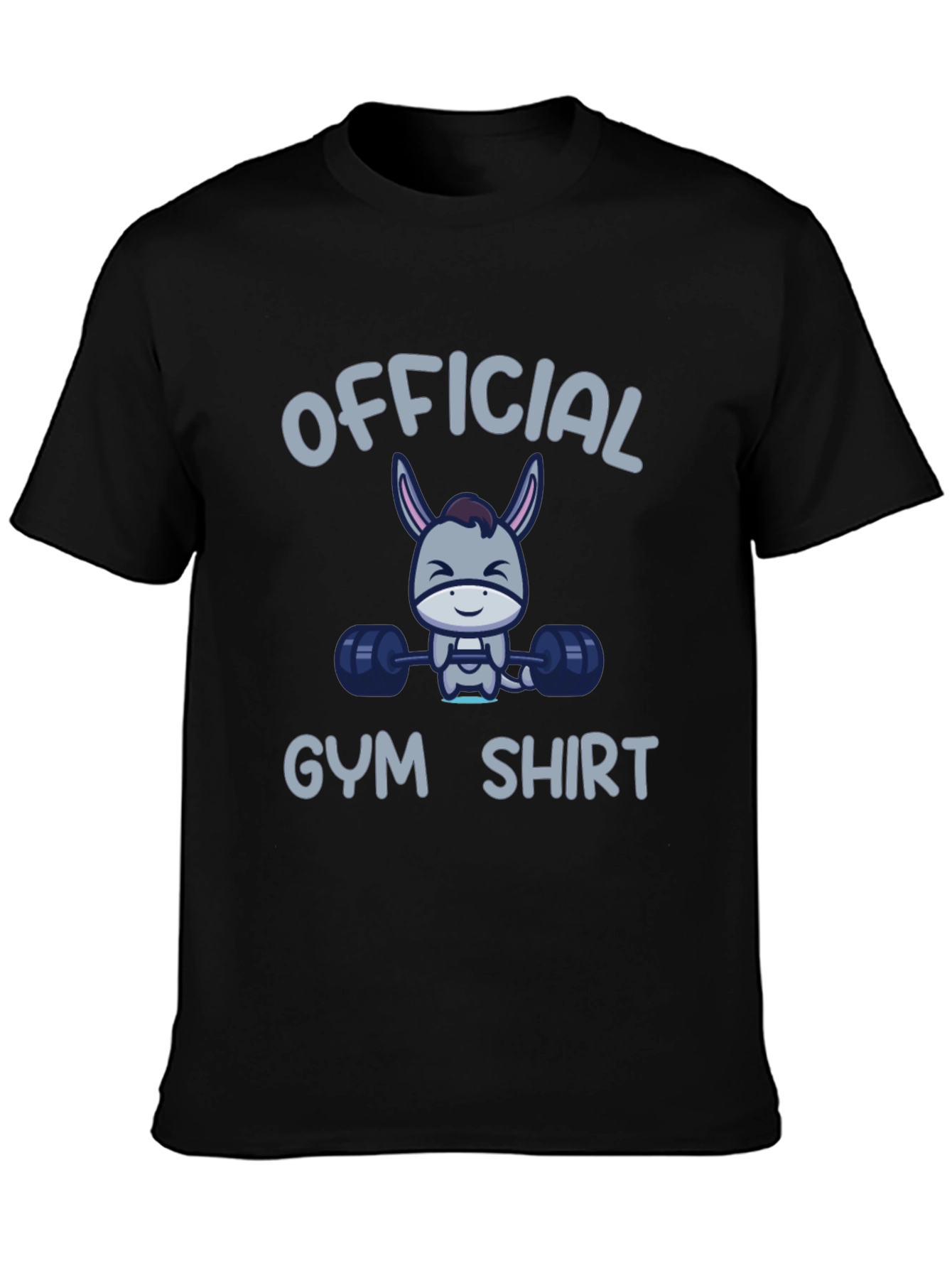 Black Funny Donkey Gym Shirt - Official Workout Tee view 3