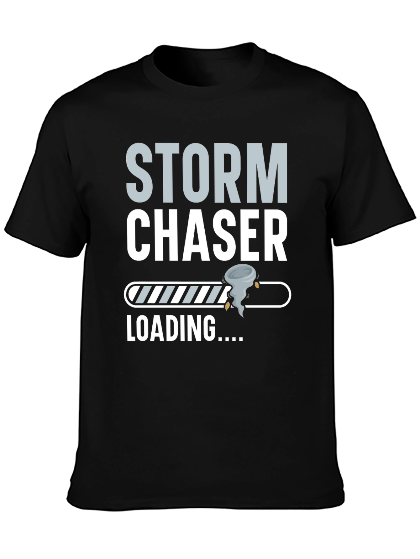 Black Storm Chaser Loading T-Shirt view 3