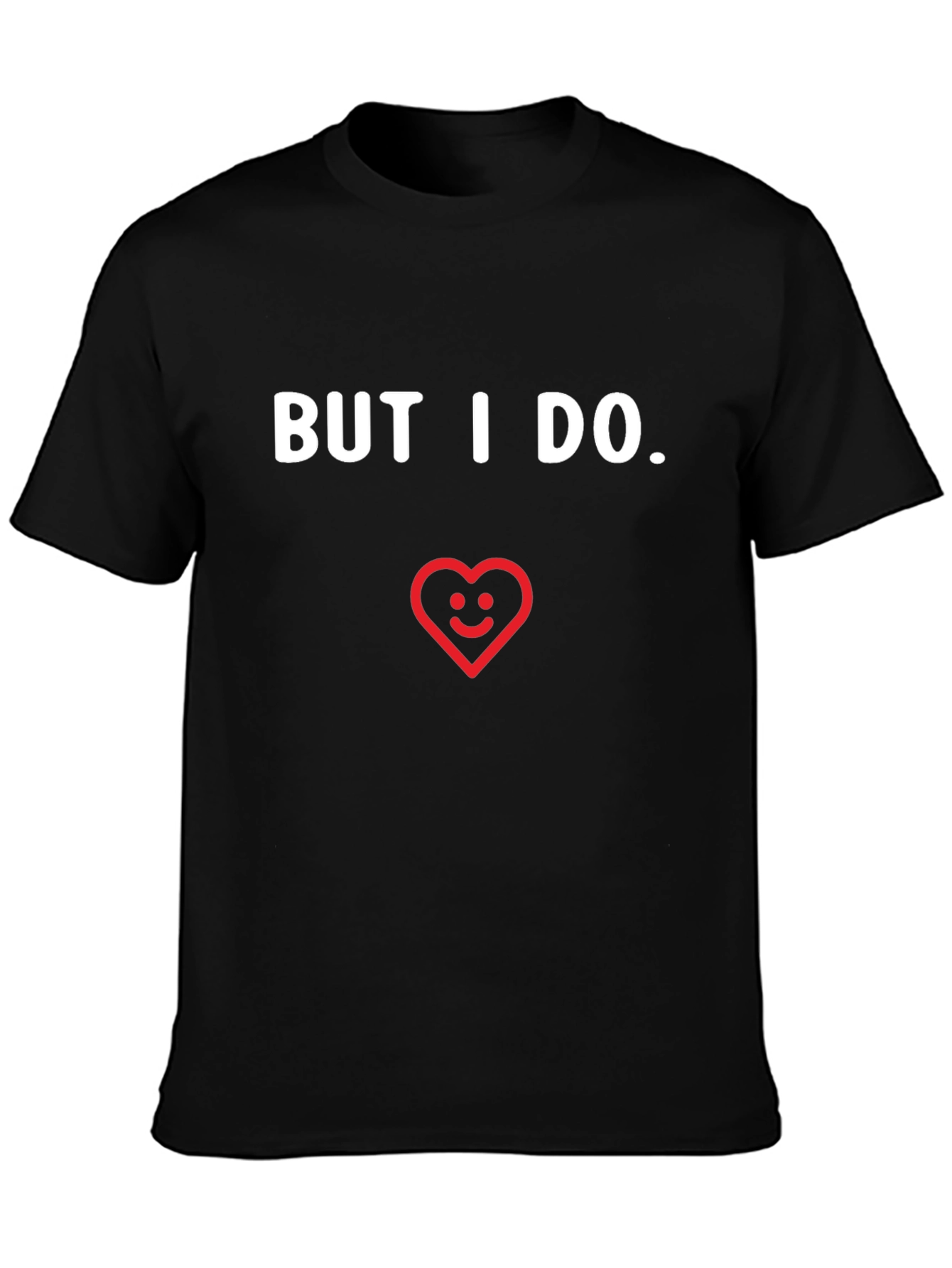 Black But I Do T-Shirt, Heart Graphic, Mens Short Sleeve Tee view 3