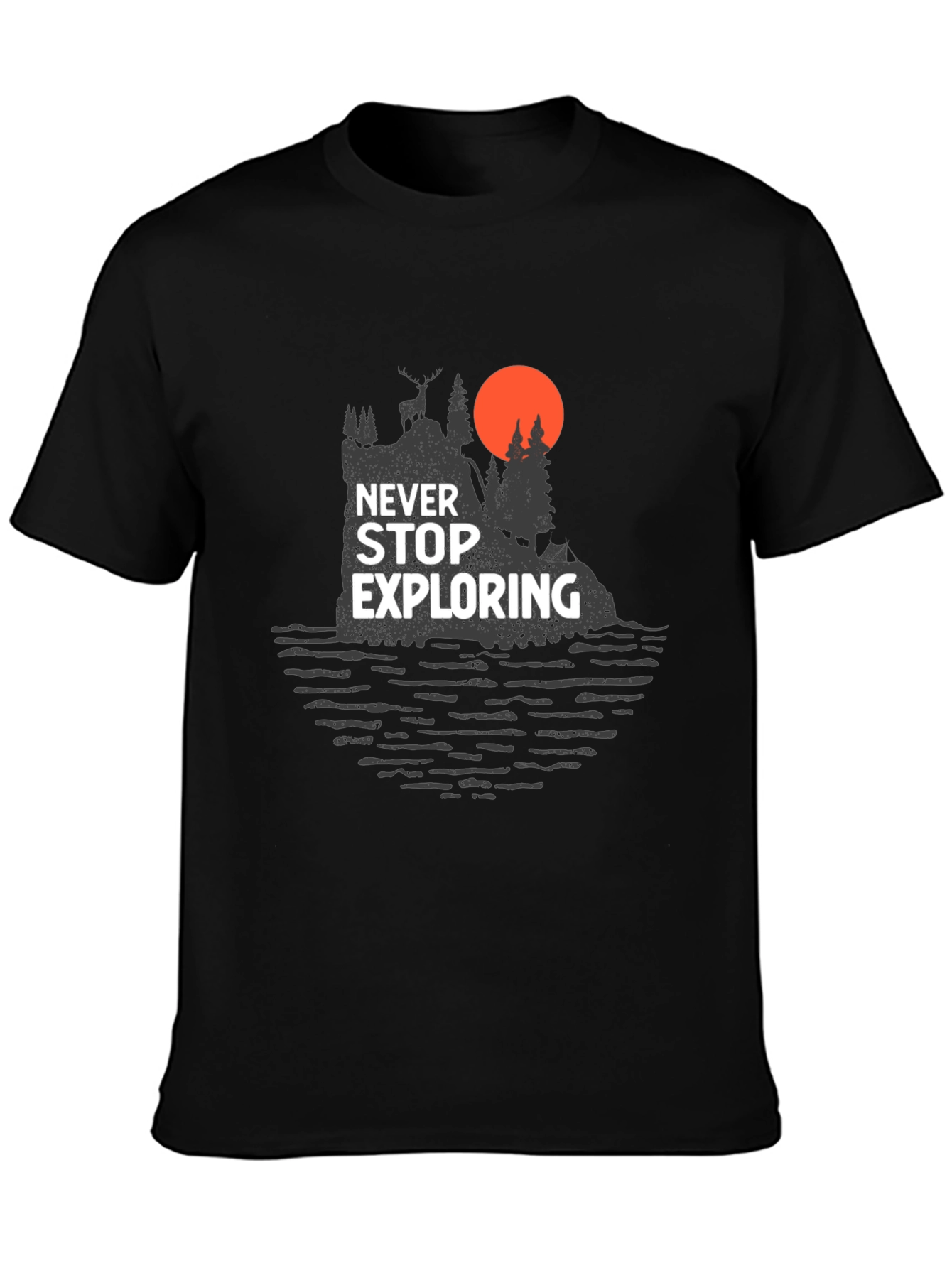 Black Never Stop Exploring Graphic Tee - Adventure Awaits view 3