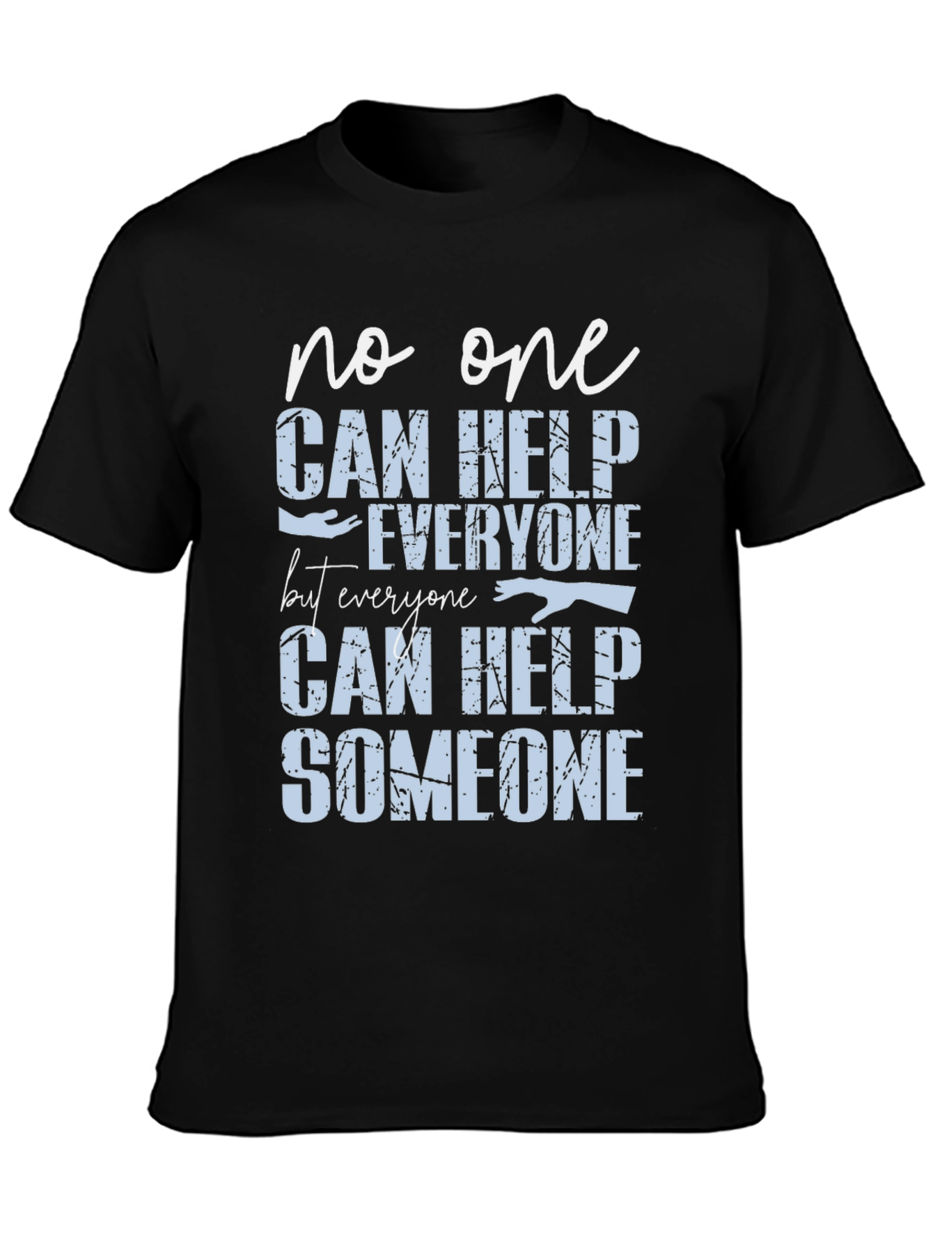 Black Help Someone Graphic Tee - Motivational T-Shirt view 3