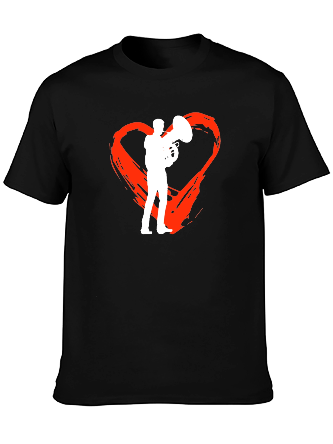 Black Tuba Heartbeat T-Shirt view 3