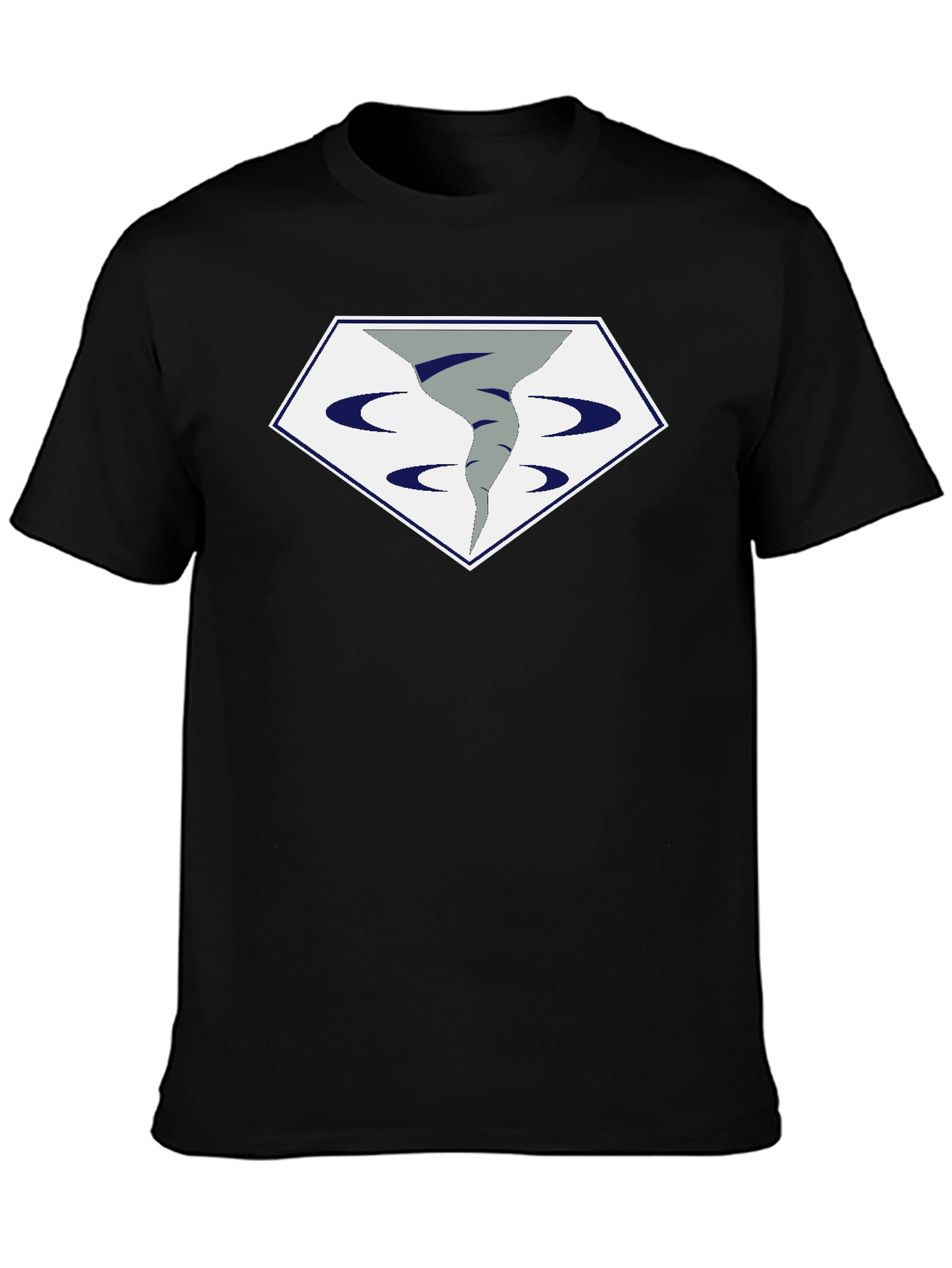 Black Tornado Graphic Black T-Shirt view 3