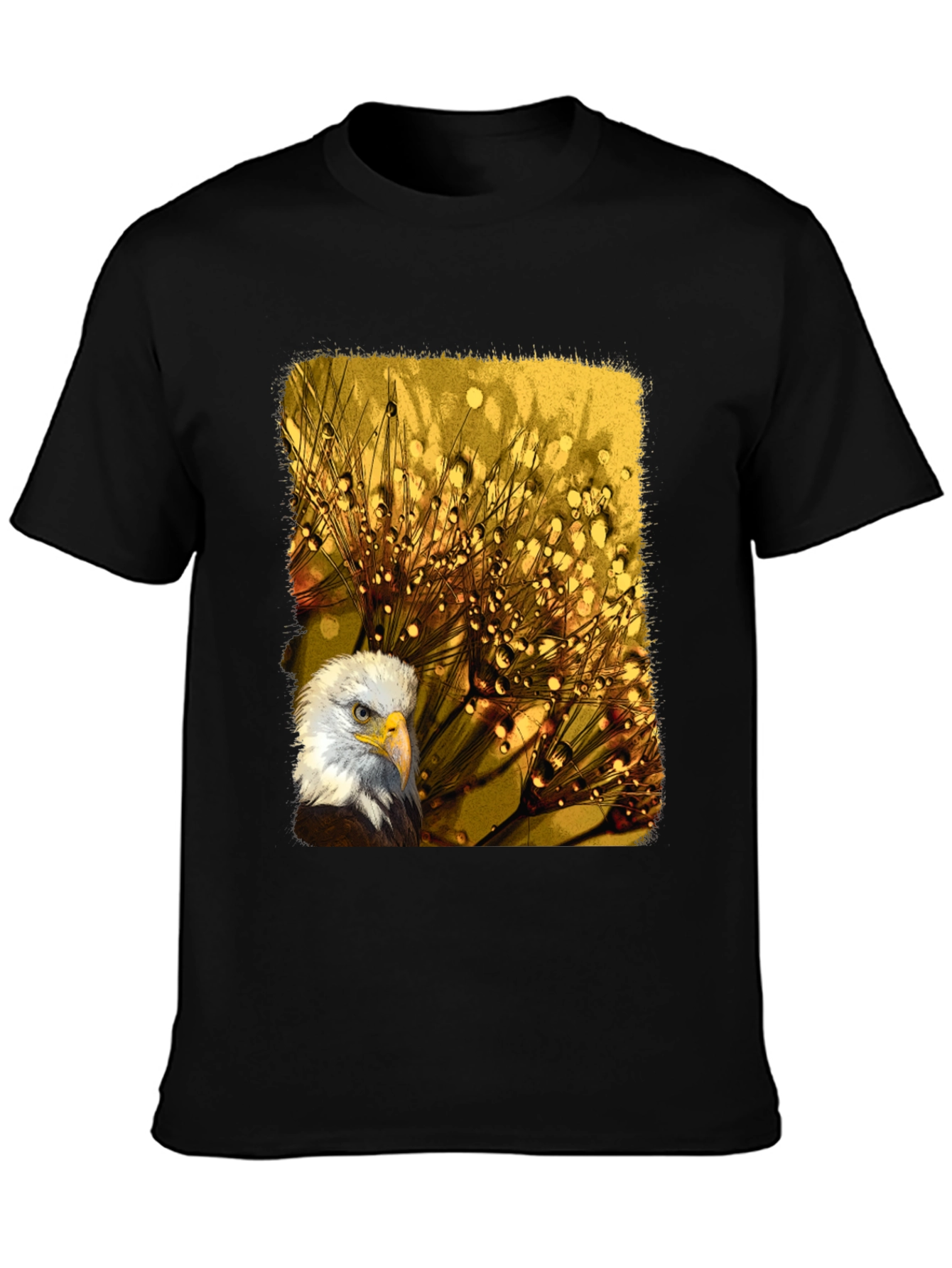 Black Eagle Dewdrop T-Shirt - Unique Design view 3