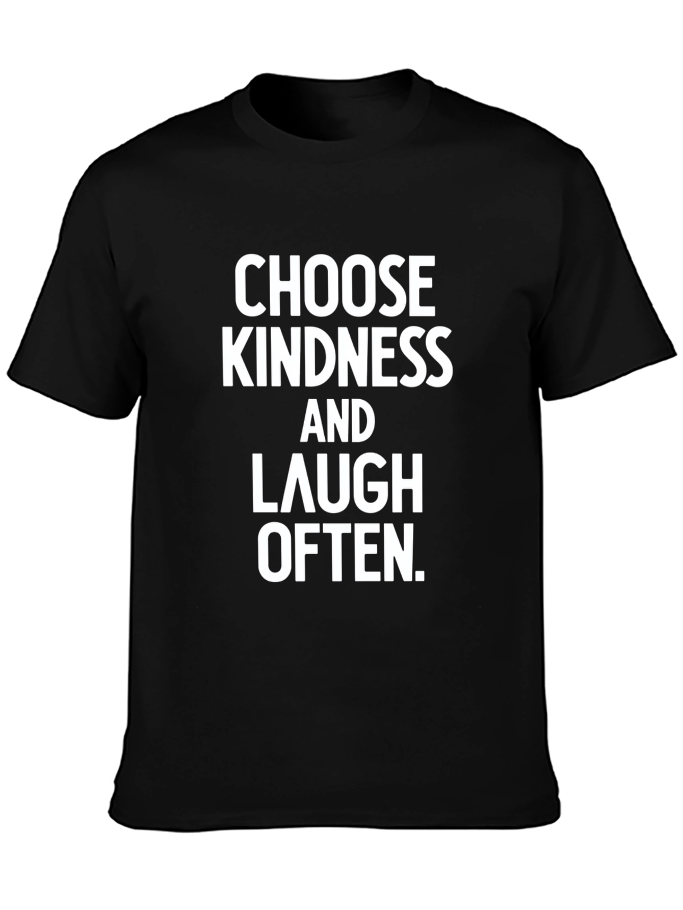 Black Choose Kindness & Laugh Often Graphic Tee - Black view 3