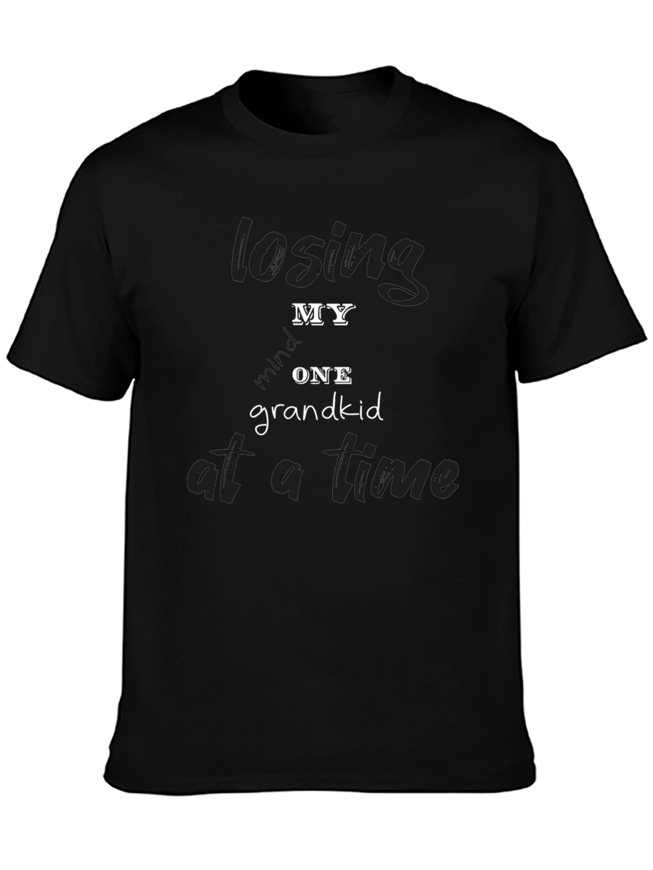 Black Losing My Grandkid One at a Time Black T-Shirt view 3