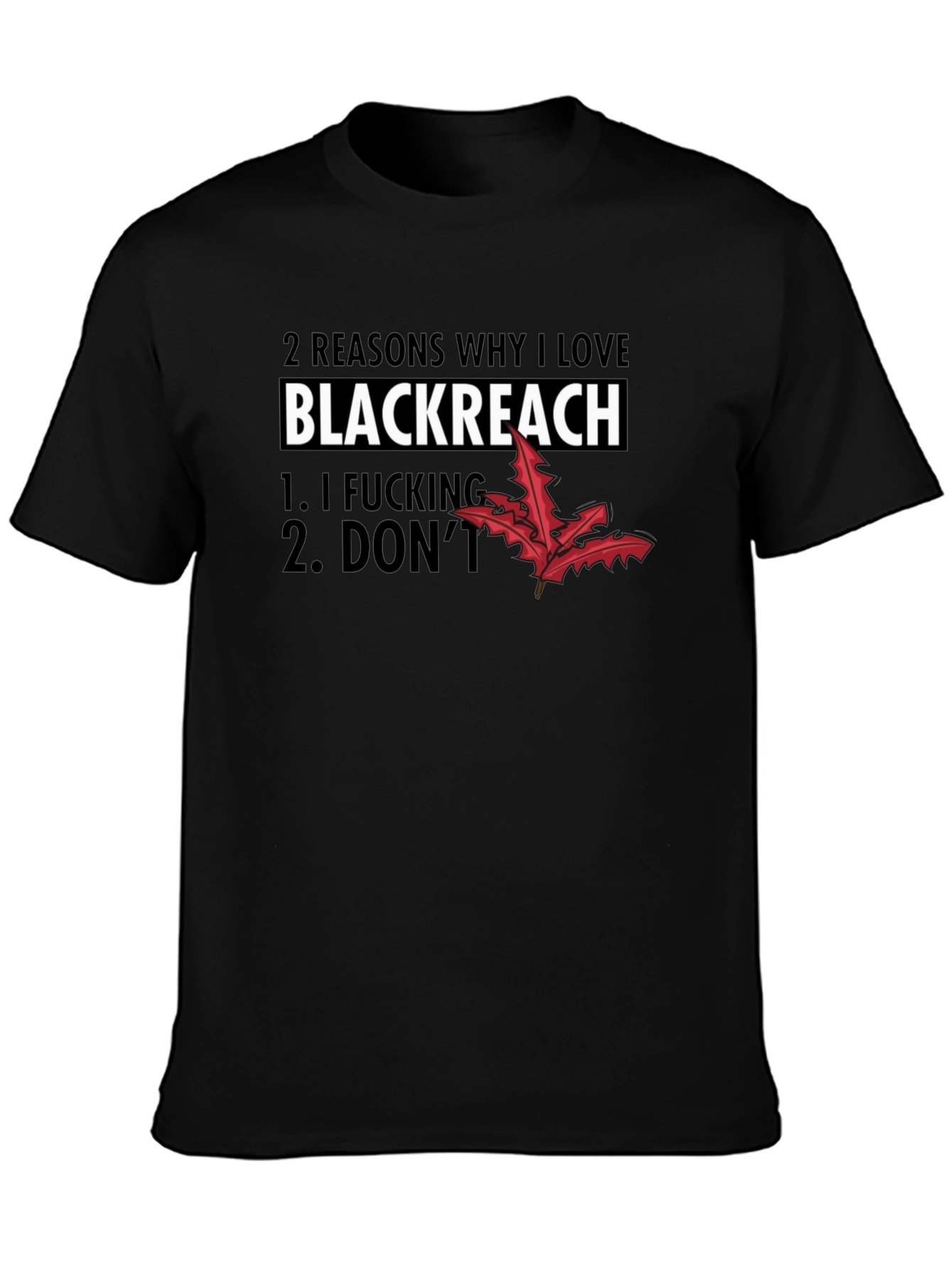 Black Blackreach Funny Graphic T-Shirt view 3