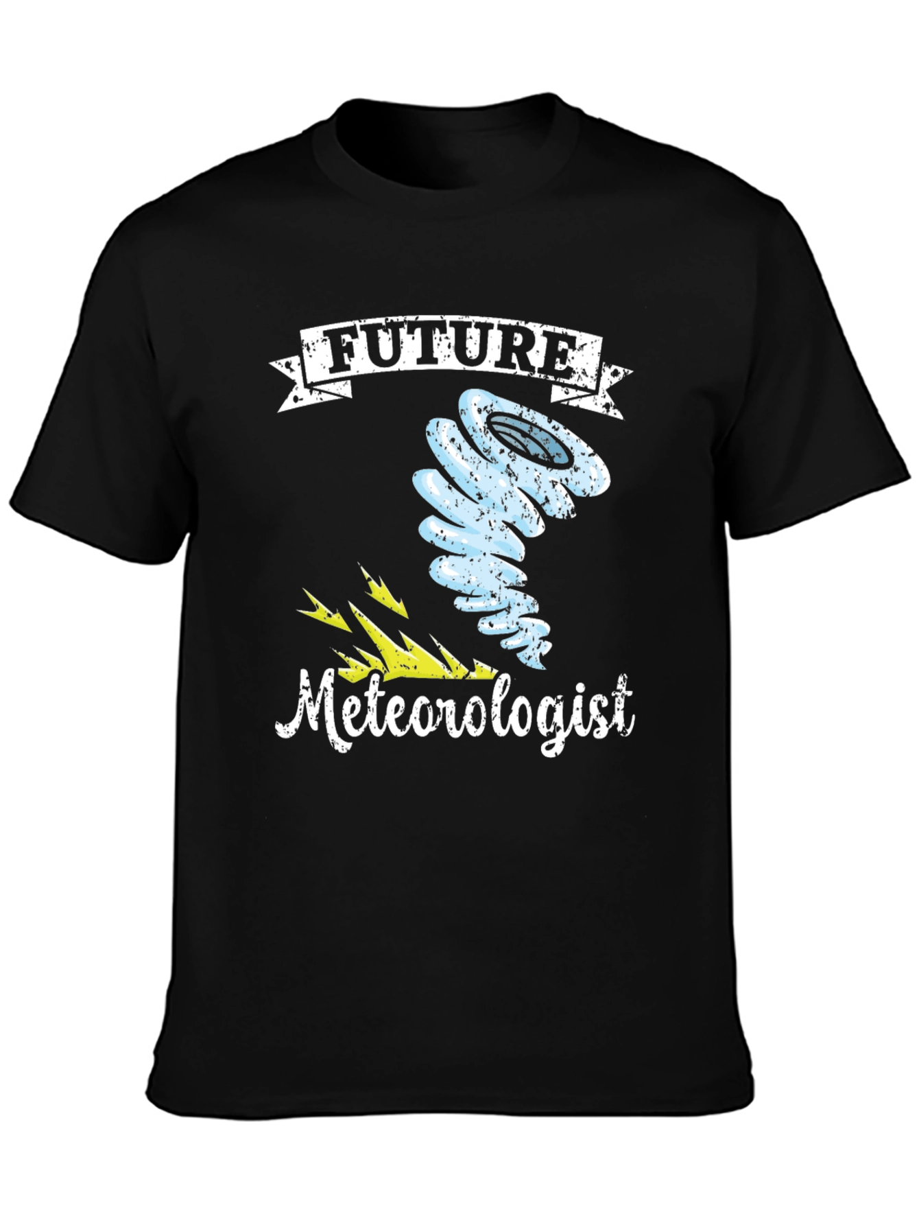 Black Future Meteorologist T-Shirt view 3