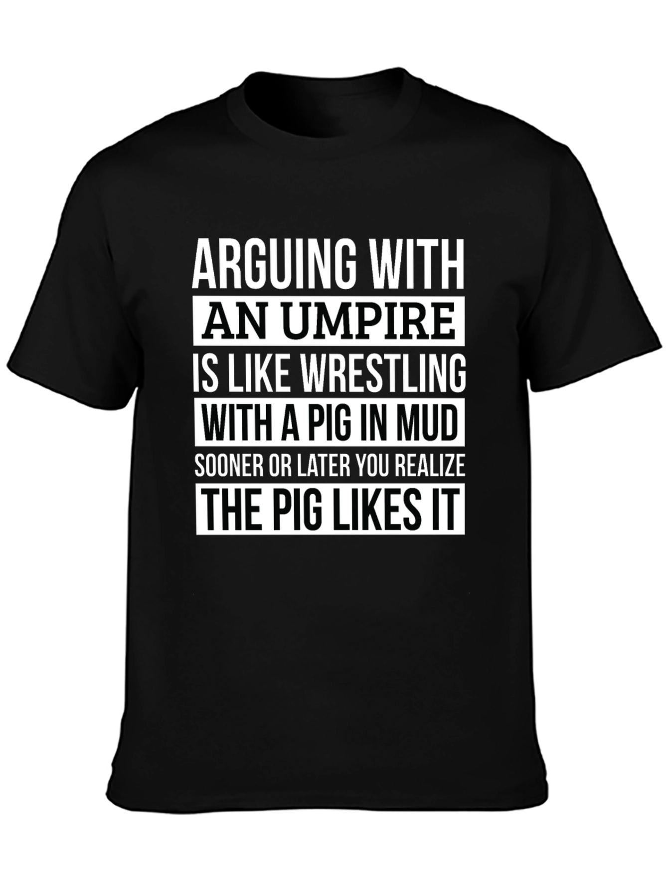 Black Arguing with Umpire Funny T-Shirt view 3