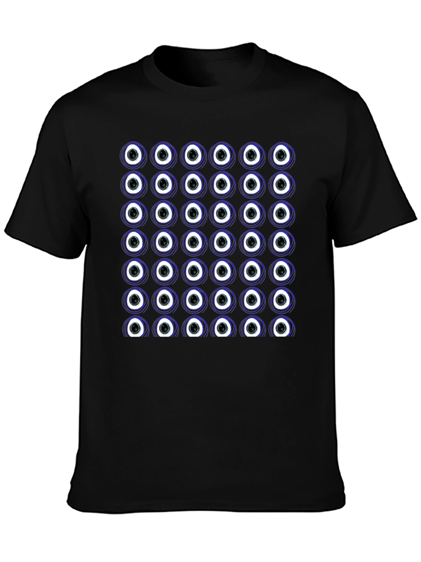 Black Eye Pattern Tee - Stylish Novelty Design view 3