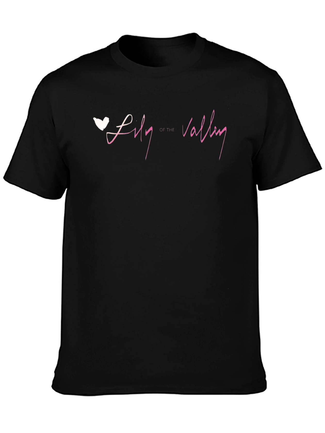 Black Lily of the Valley Heart Graphic Tee view 3