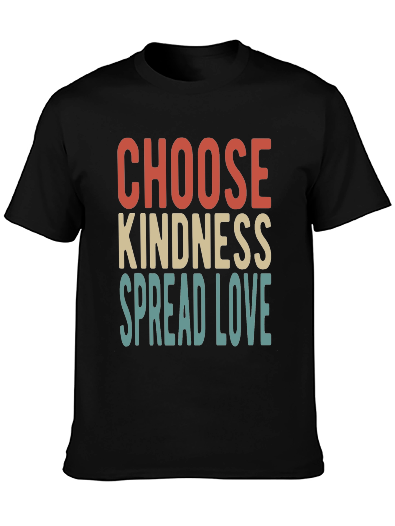 Black Choose Kindness Graphic Tee - Spread Love T-Shirt view 3