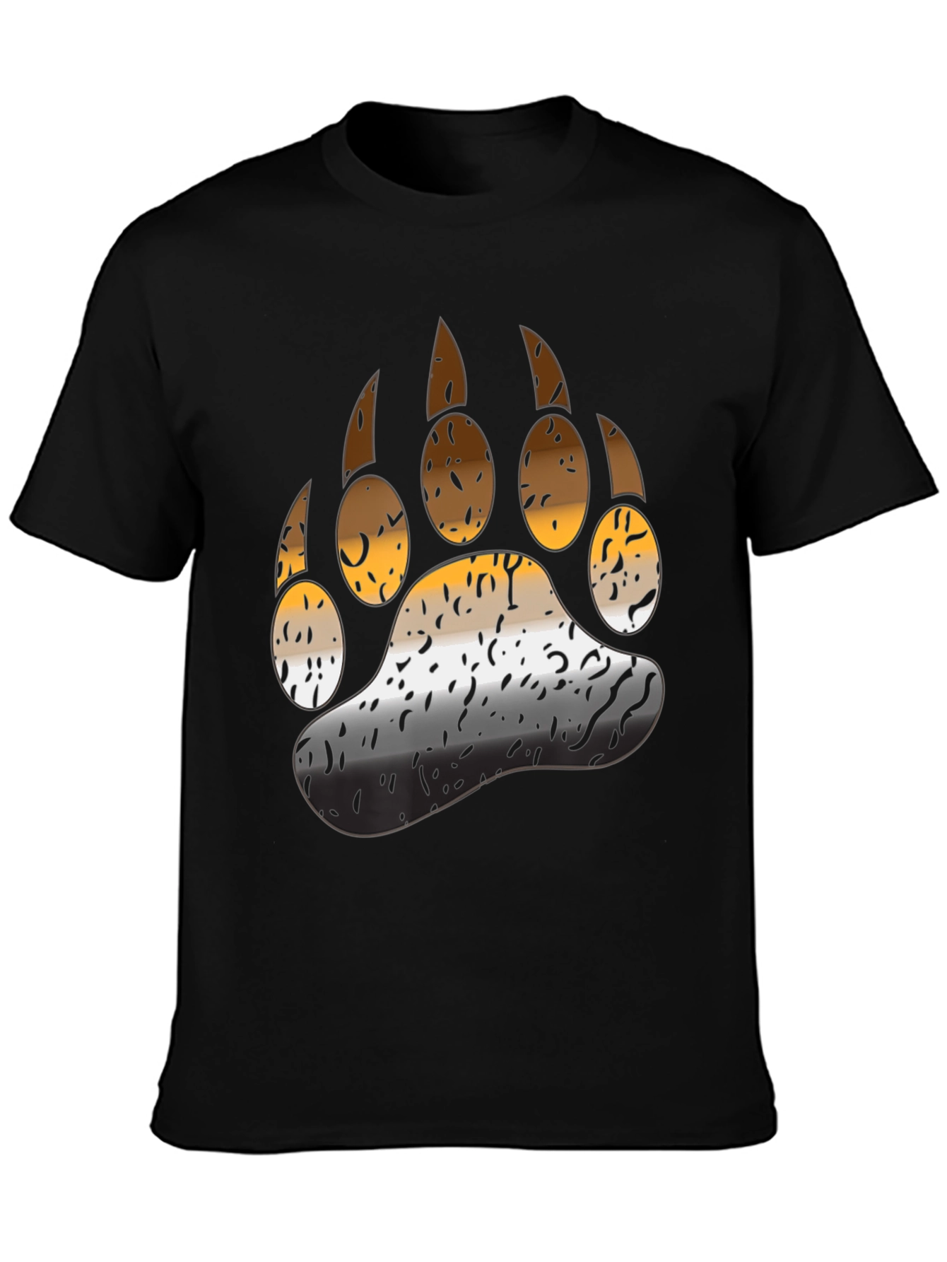 Black Bear Pride Paw T-Shirt - Black view 3