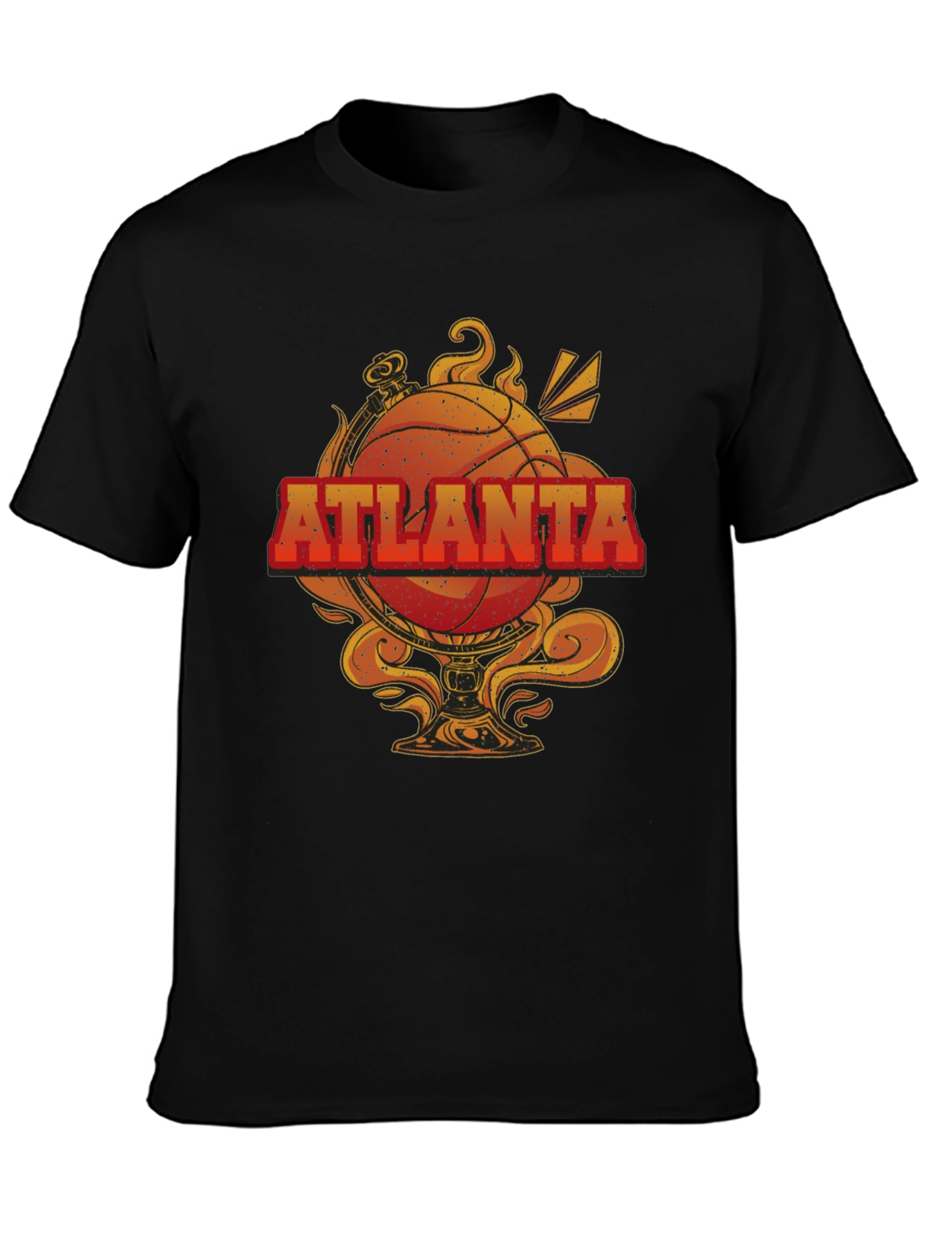 Black Atlanta Basketball Graphic Tee - Retro Style view 3
