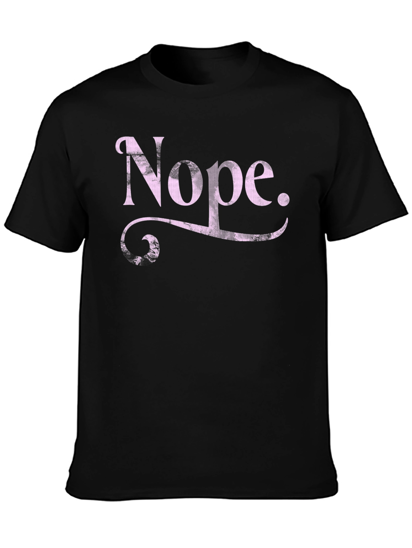 Black Nope Graphic Tee - Funny Sarcastic T-Shirt view 3