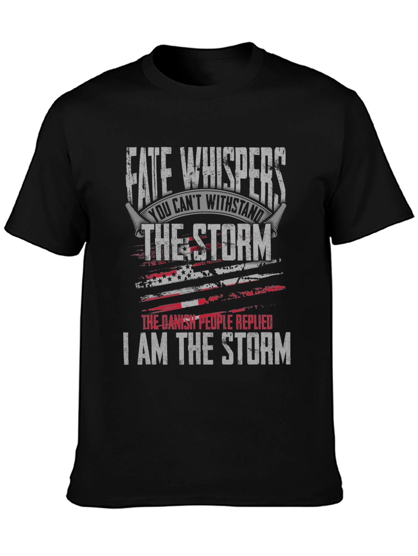 Black Fate Whispers Storm T-Shirt view 3