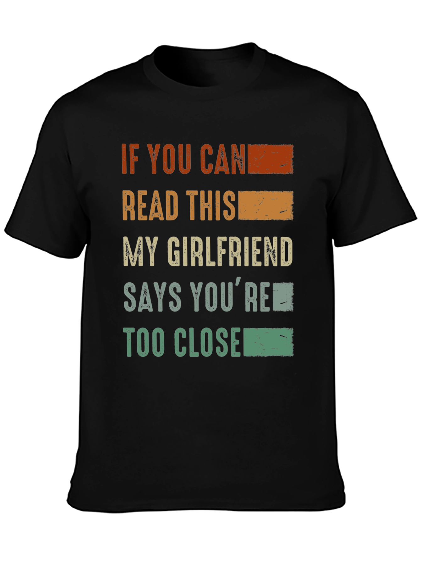 Black Funny Graphic T-Shirt - "If You Can Read This..." view 3