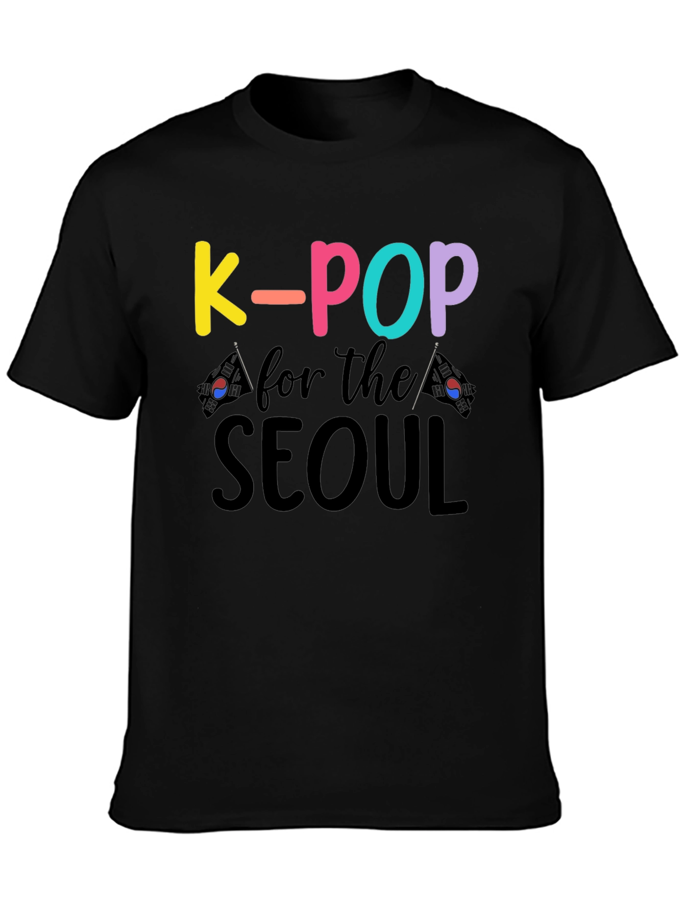 Black K-Pop for the Seoul T-Shirt view 3