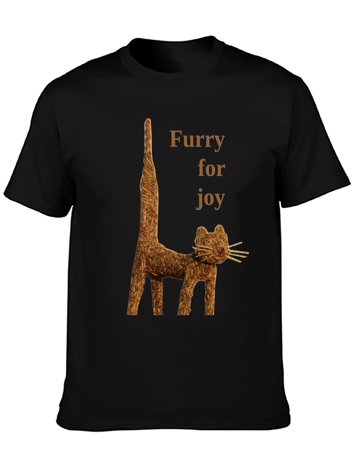 Black Furry for Joy T-shirt view 3