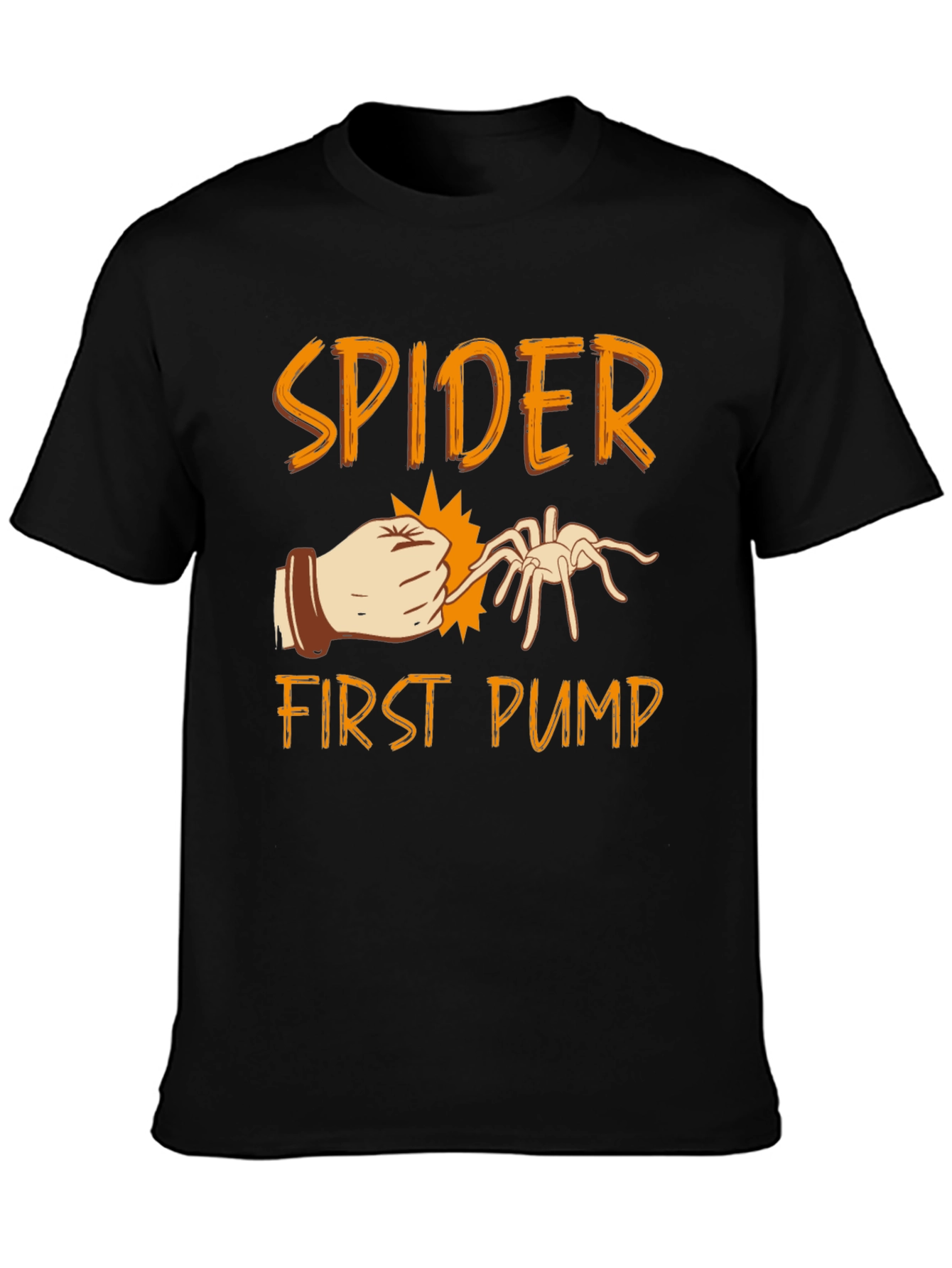 Black Spider First Pump Black Graphic T-Shirt view 3