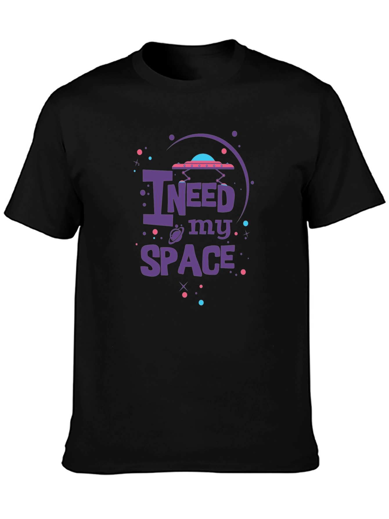 Black I Need My Space Graphic Tee view 3