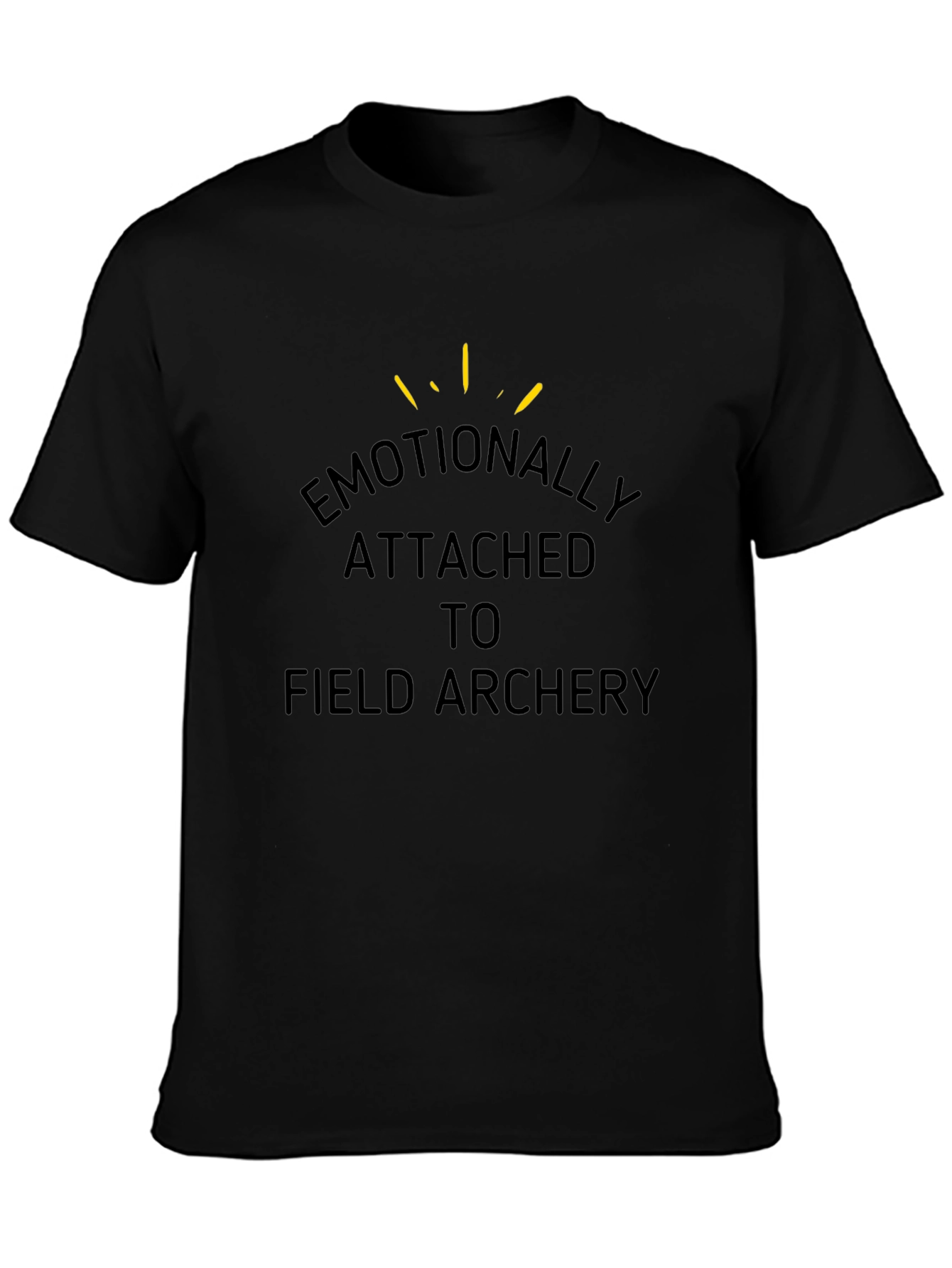 Black Emotionally Attached to Field Archery T-Shirt view 3