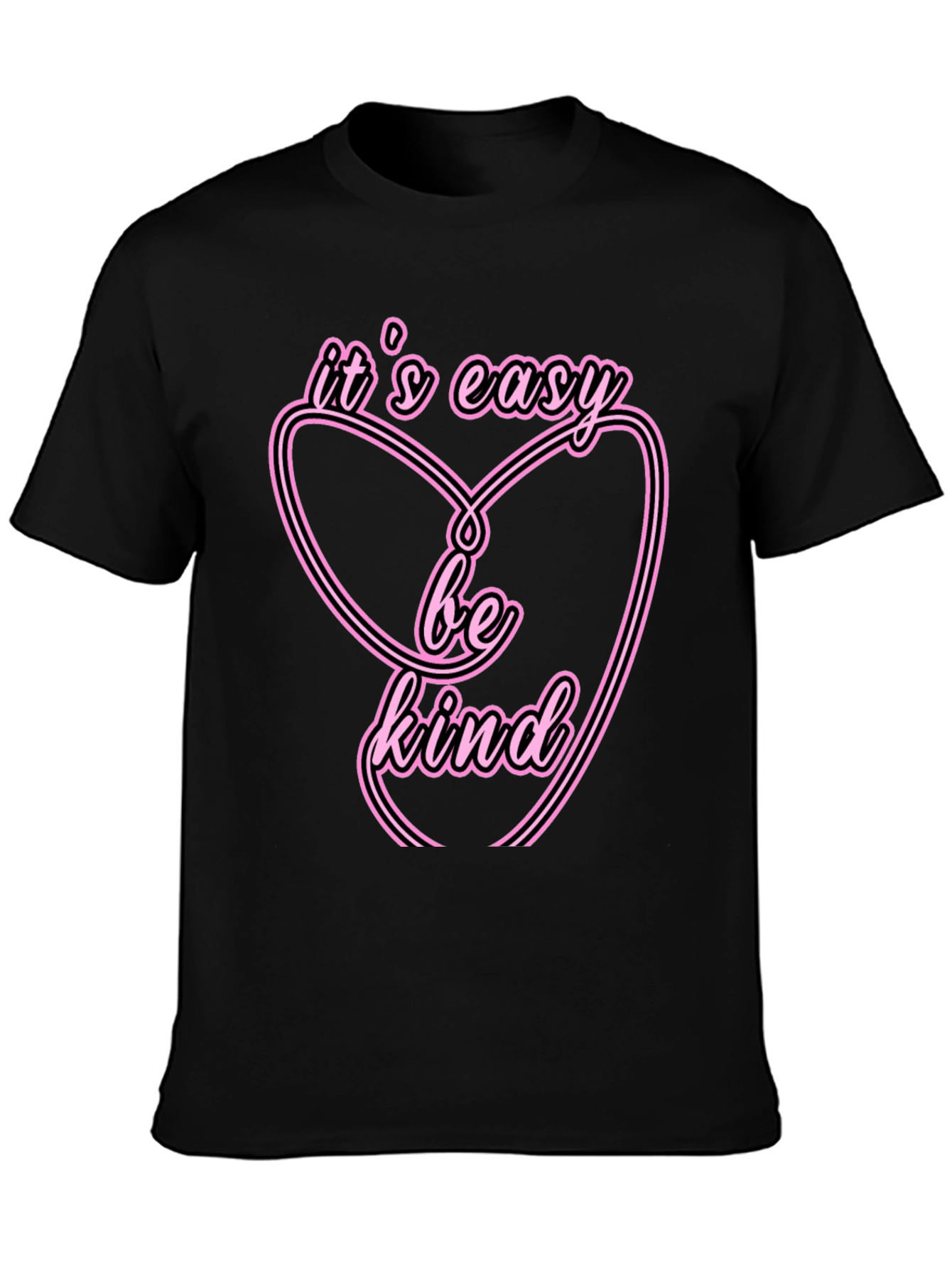 Black It's Easy Be Kind T-Shirt view 3